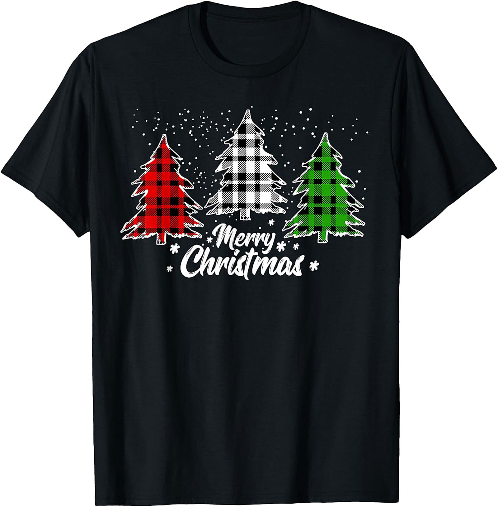 Buffalo Plaid Christmas T-shirt Merry Christmas Tee