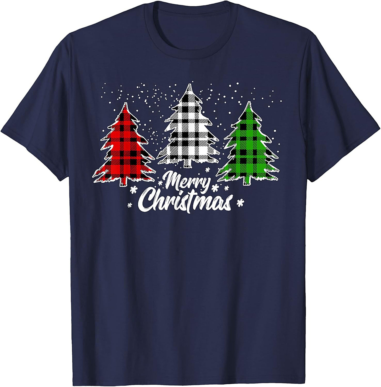 Buffalo Plaid Christmas T-shirt Merry Christmas Tee