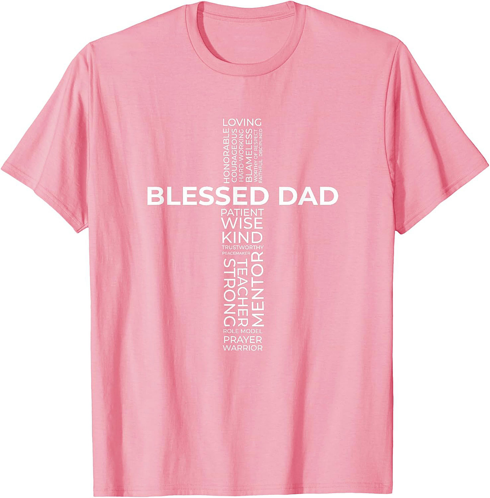 Blessed Dad Graphic Tee Christian Father's Day Gift Shirt