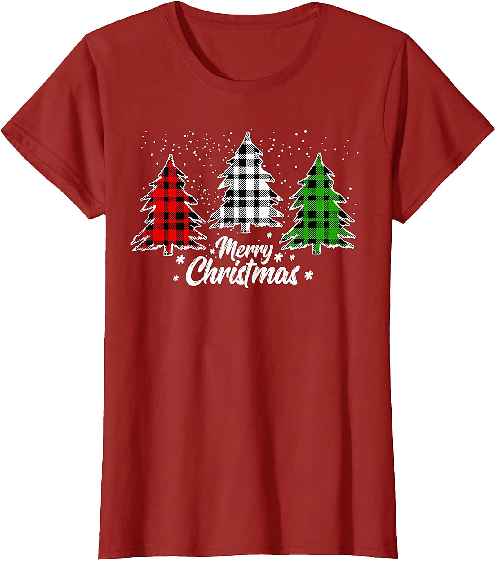Buffalo Plaid Christmas T-shirt Merry Christmas Tee