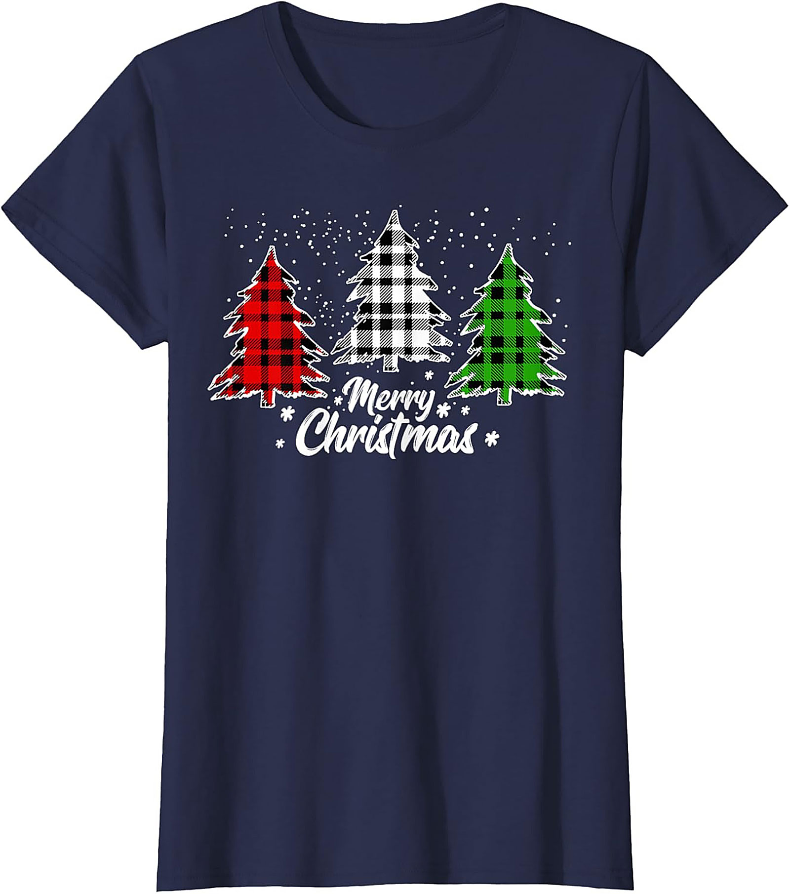 Buffalo Plaid Christmas T-shirt Merry Christmas Tee
