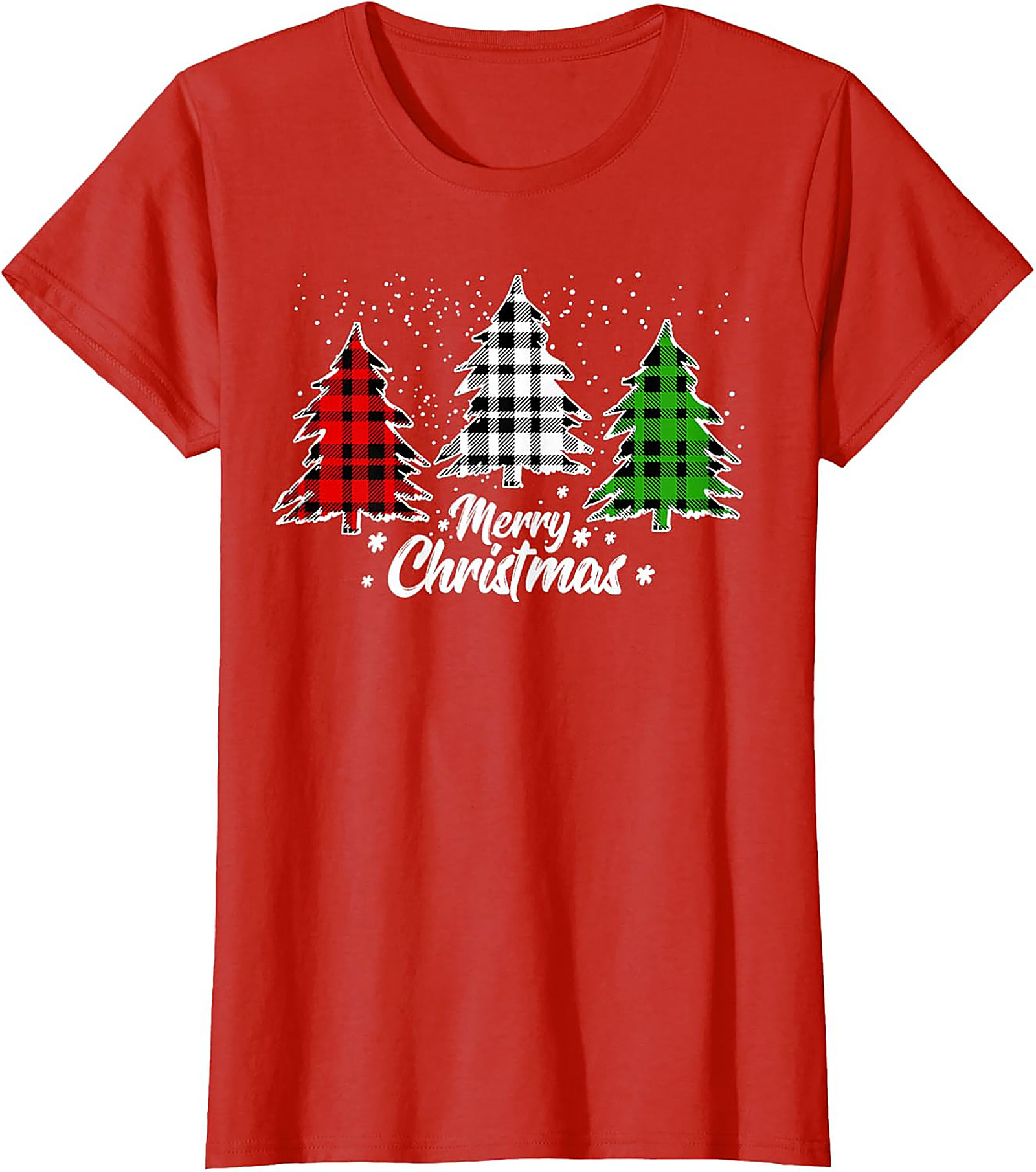 Buffalo Plaid Christmas T-shirt Merry Christmas Tee