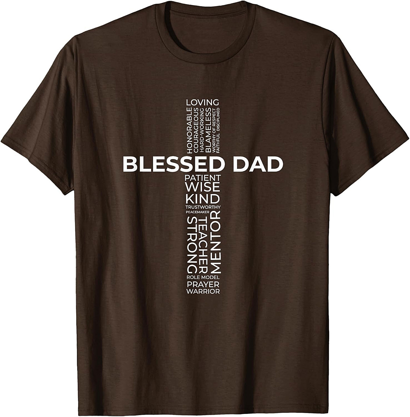 Blessed Dad Graphic Tee Christian Father's Day Gift Shirt