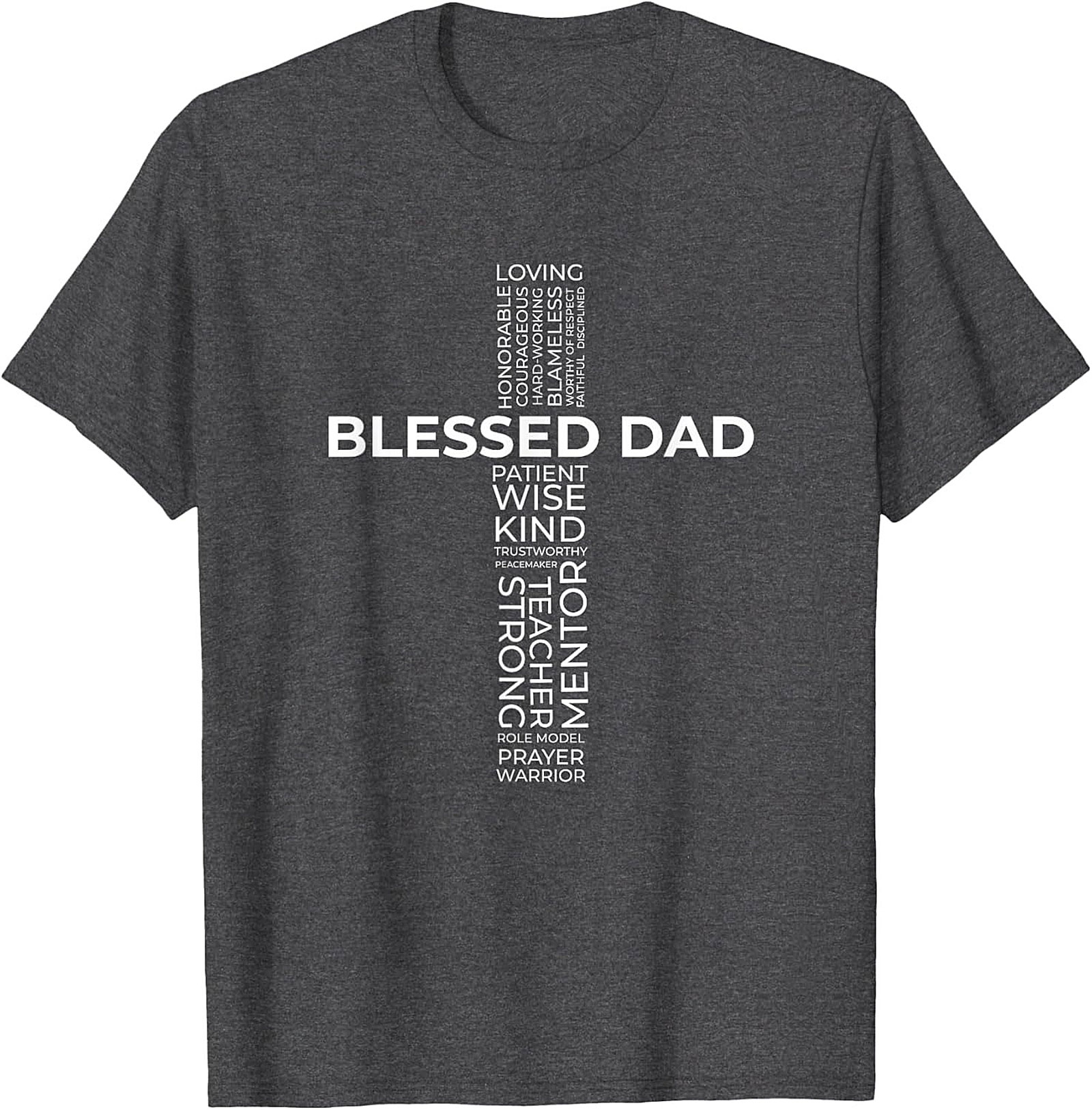 Blessed Dad Graphic Tee Christian Father's Day Gift Shirt