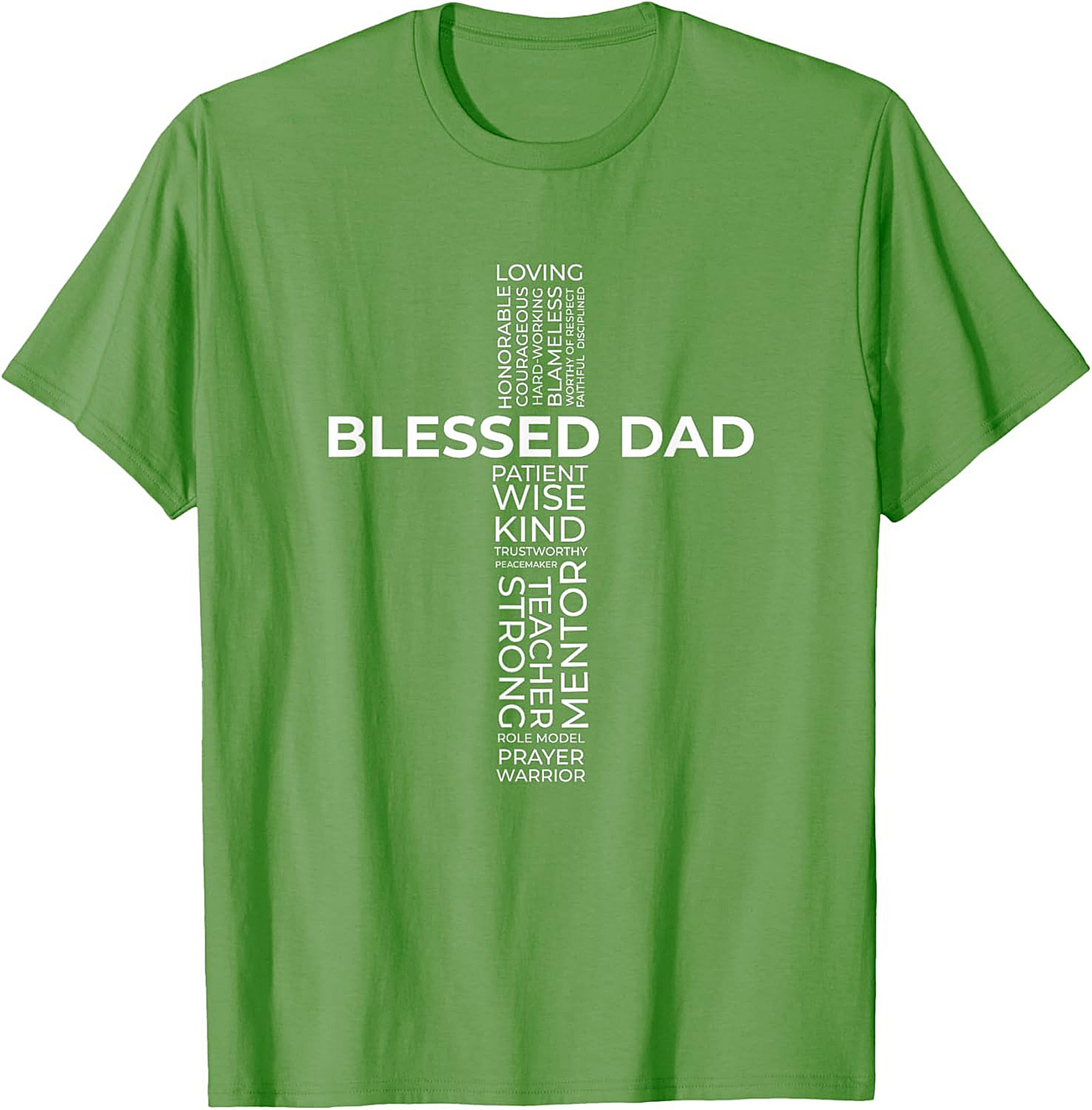 Blessed Dad Graphic Tee Christian Father's Day Gift Shirt