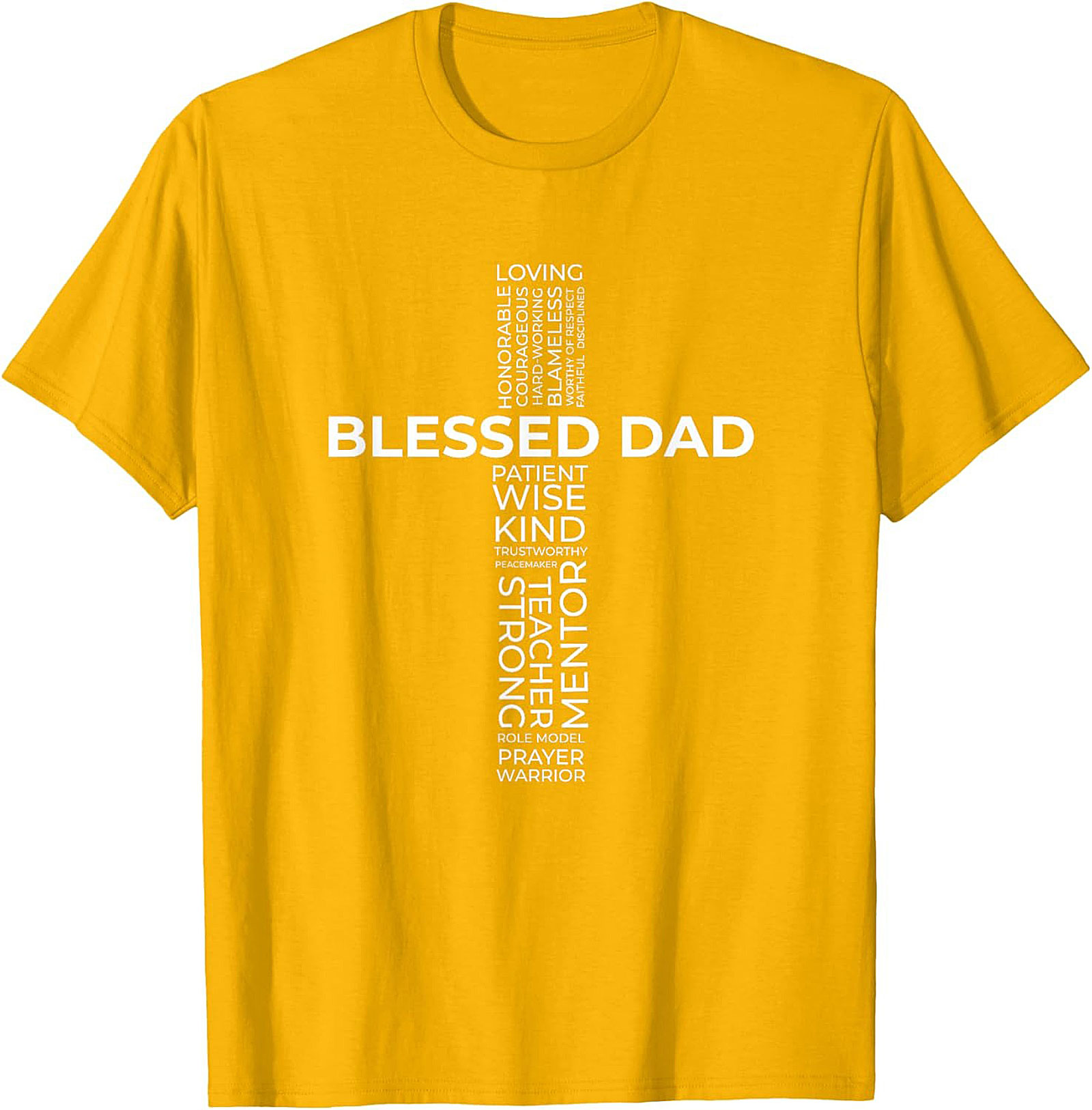 Blessed Dad Graphic Tee Christian Father's Day Gift Shirt