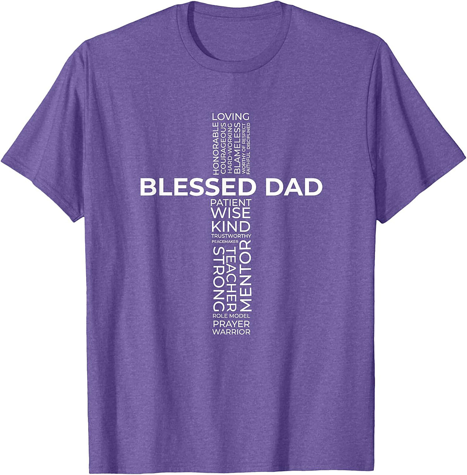 Blessed Dad Graphic Tee Christian Father's Day Gift Shirt
