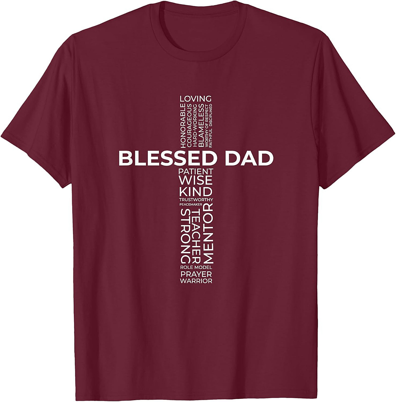 Blessed Dad Graphic Tee Christian Father's Day Gift Shirt