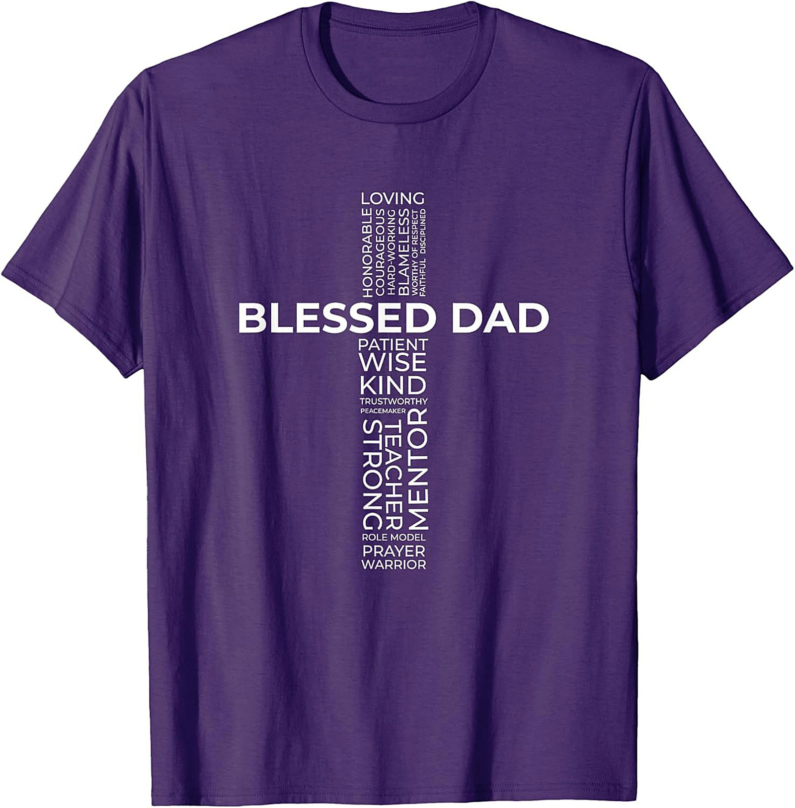 Blessed Dad Graphic Tee Christian Father's Day Gift Shirt
