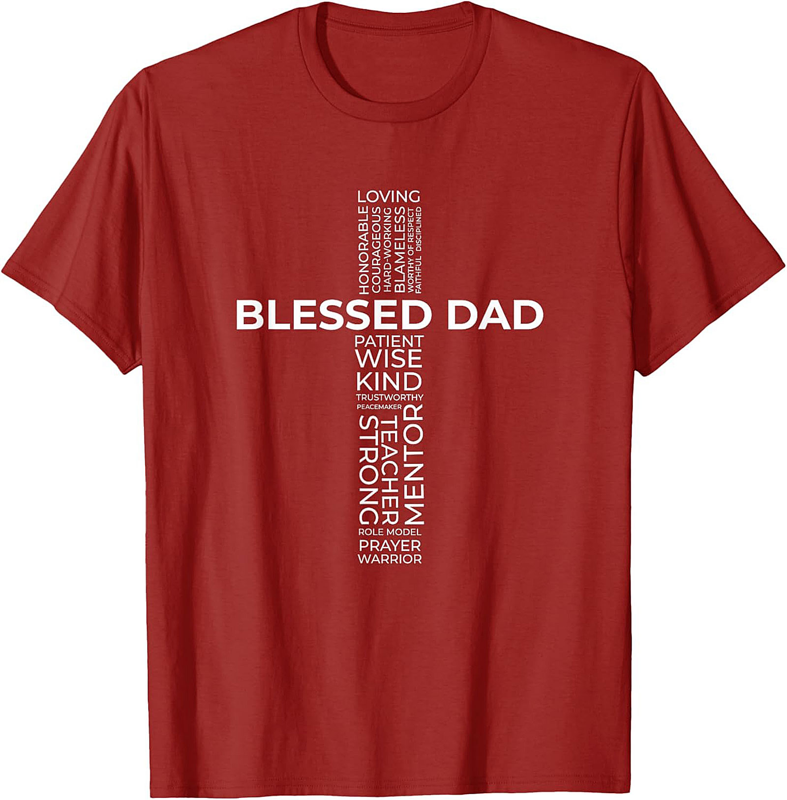 Blessed Dad Graphic Tee Christian Father's Day Gift Shirt