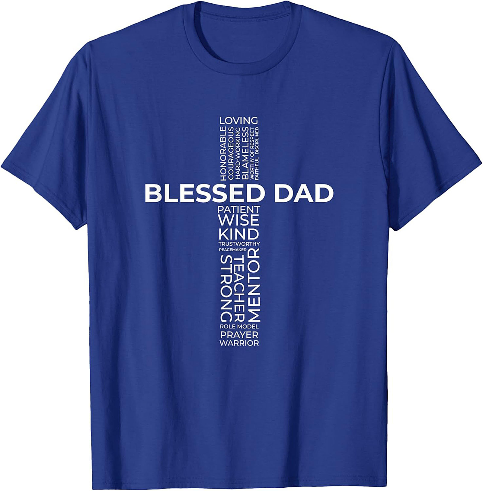 Blessed Dad Graphic Tee Christian Father's Day Gift Shirt