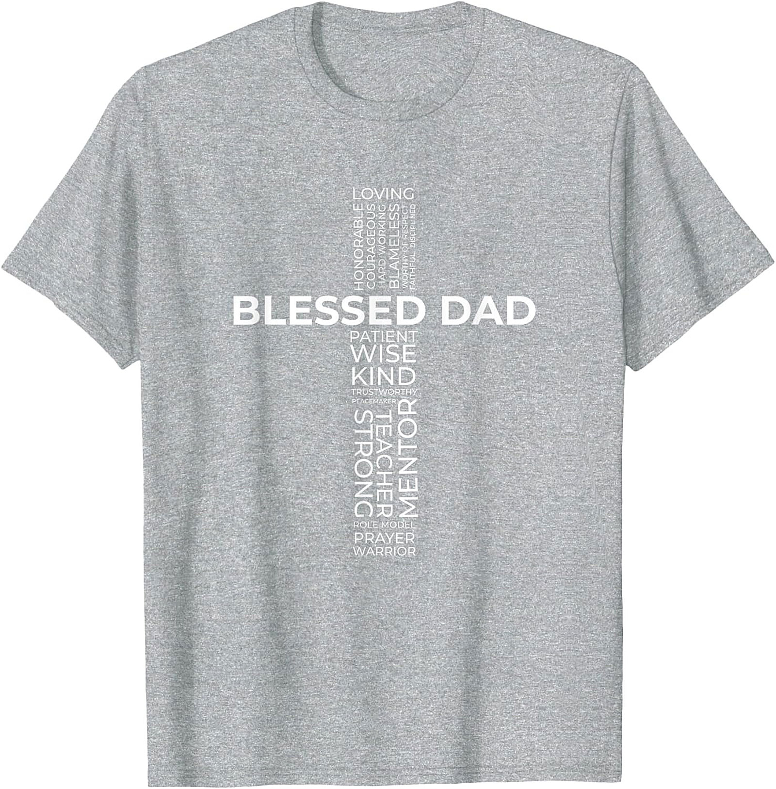 Blessed Dad Graphic Tee Christian Father's Day Gift Shirt