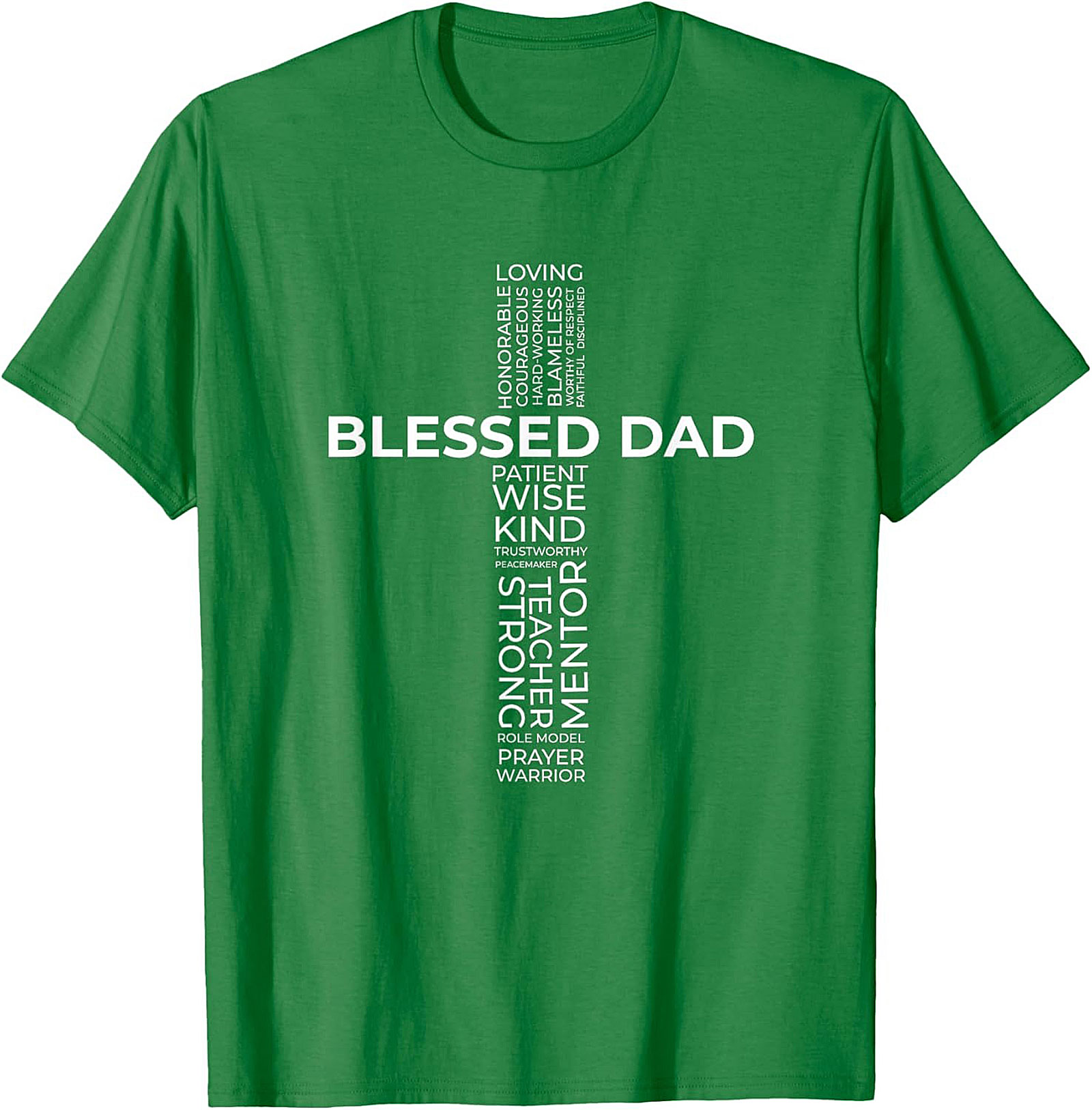 Blessed Dad Graphic Tee Christian Father's Day Gift Shirt