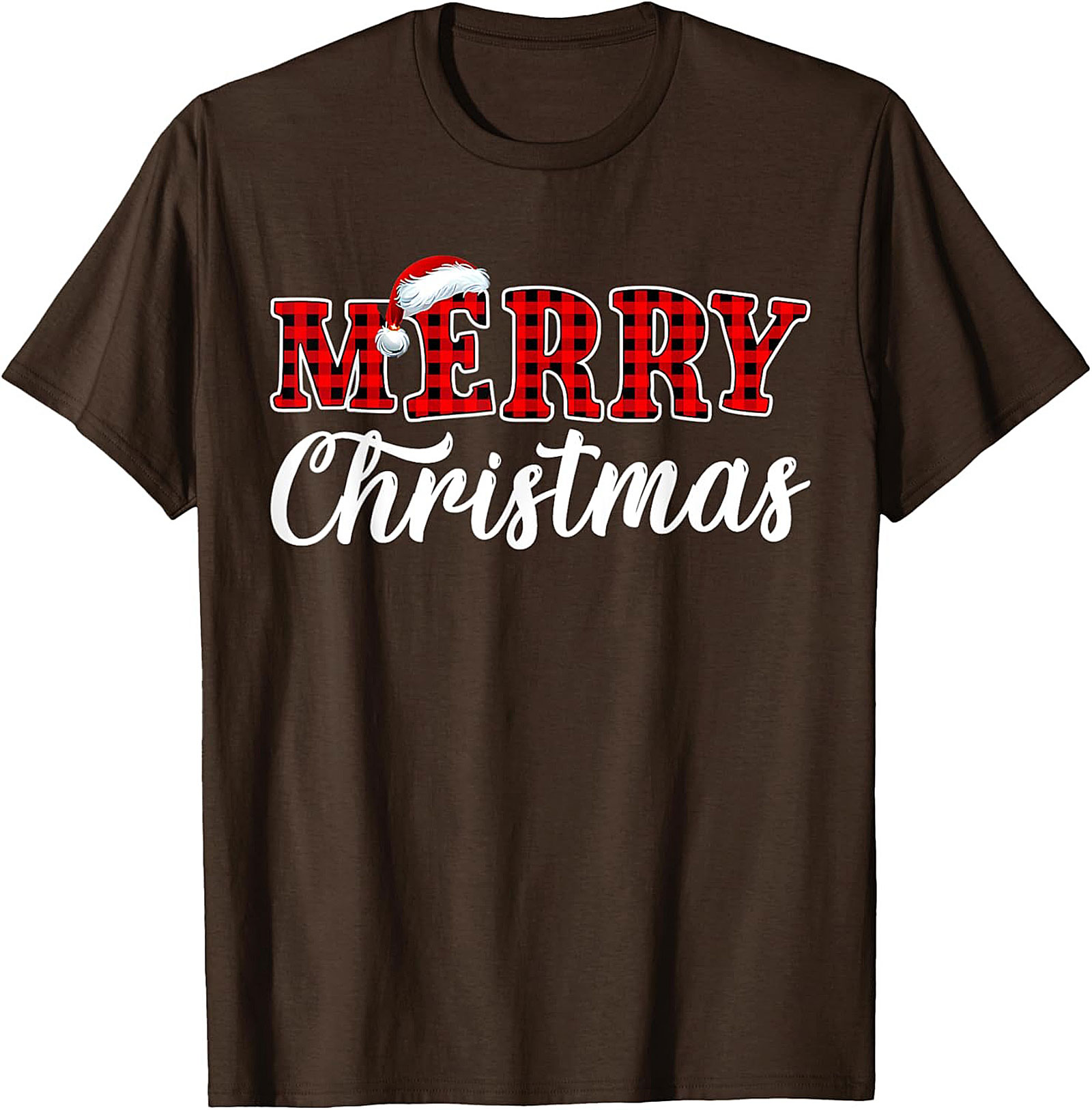 Buffalo Plaid Christmas T-Shirt Festive Holiday Graphic Tee