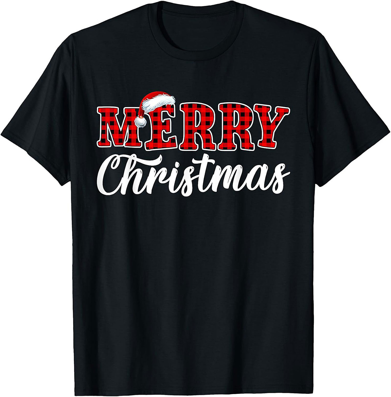 Buffalo Plaid Christmas T-Shirt Festive Holiday Graphic Tee