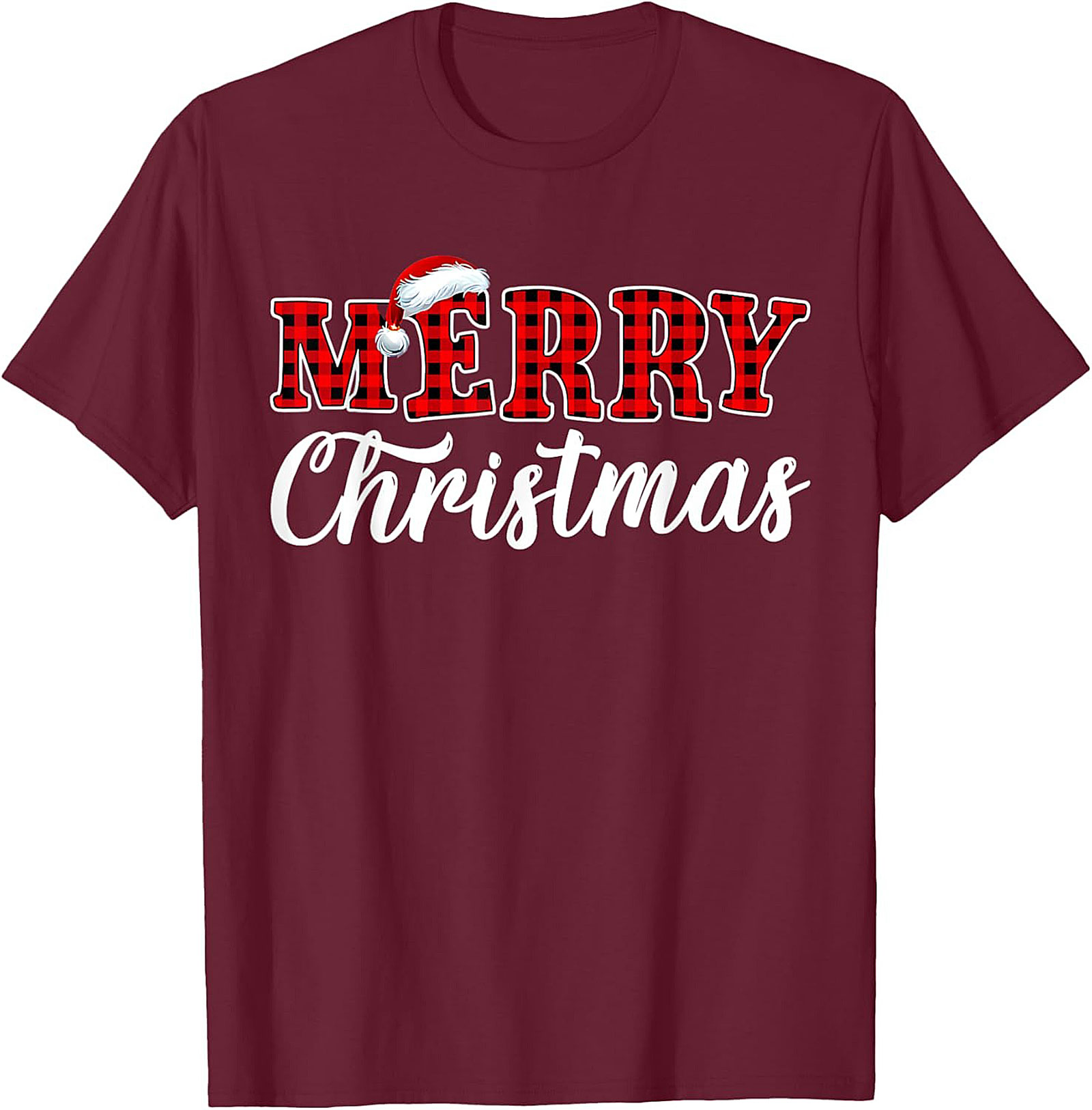 Buffalo Plaid Christmas T-Shirt Festive Holiday Graphic Tee