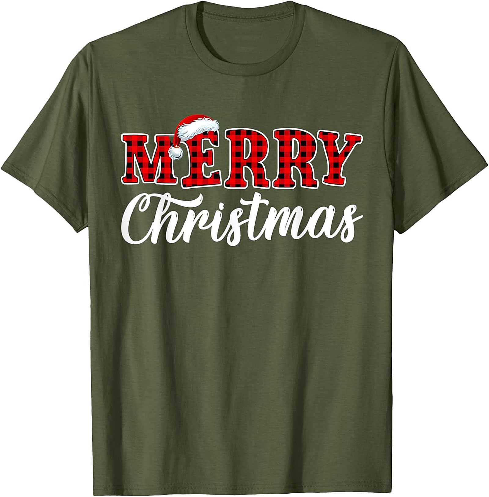Buffalo Plaid Christmas T-Shirt Festive Holiday Graphic Tee