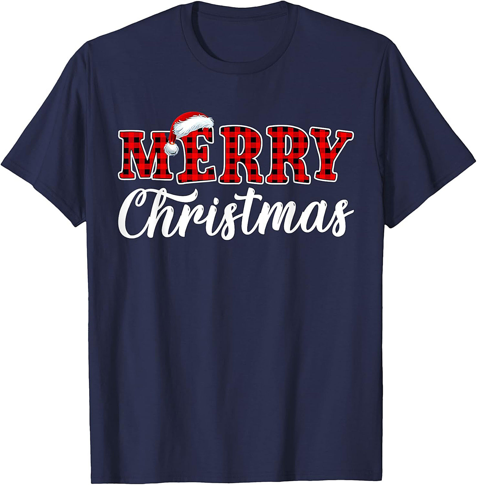 Buffalo Plaid Christmas T-Shirt Festive Holiday Graphic Tee