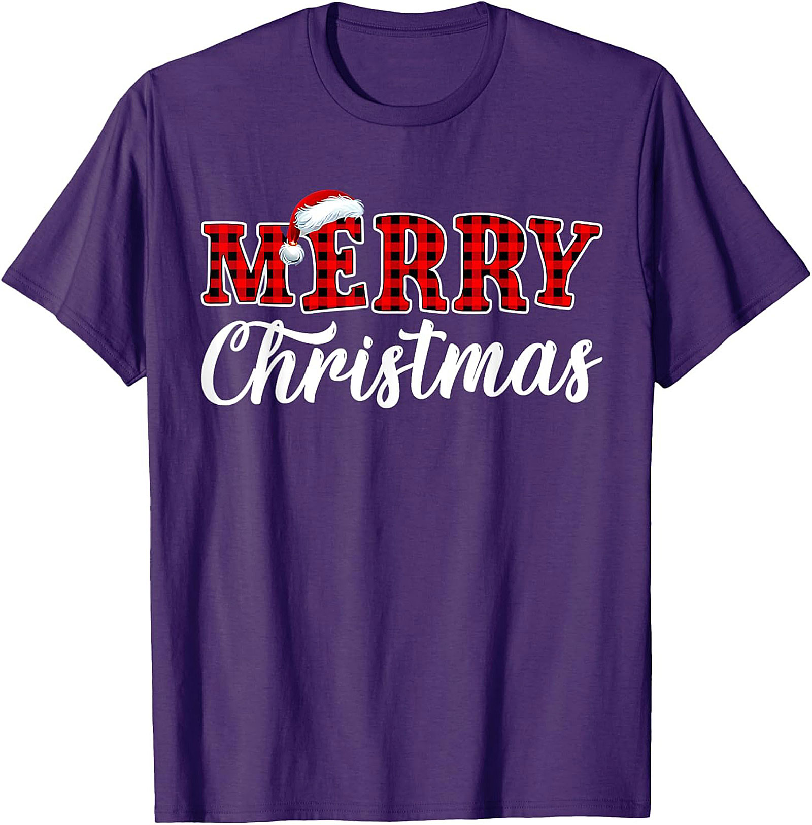 Buffalo Plaid Christmas T-Shirt Festive Holiday Graphic Tee