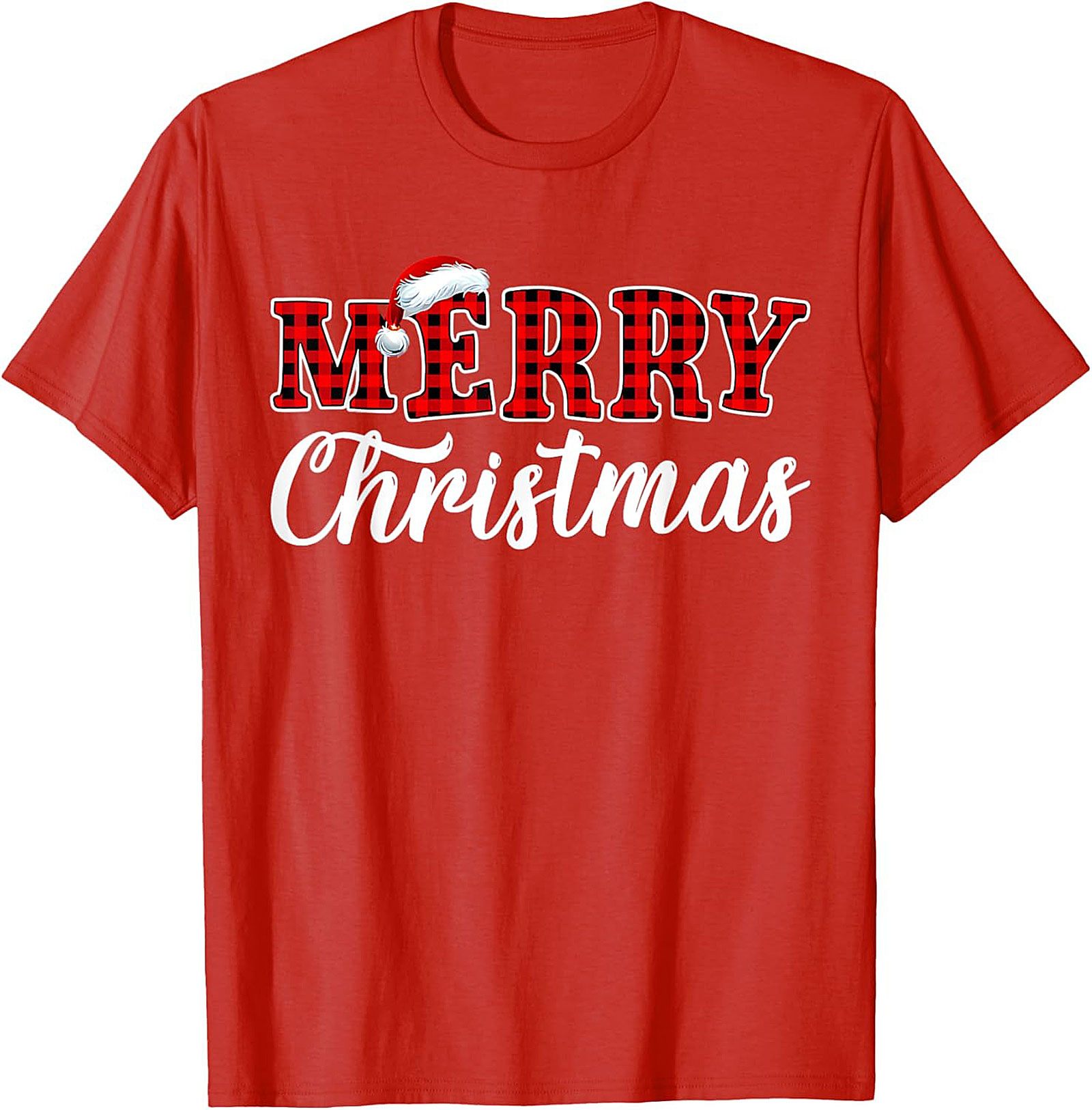 Buffalo Plaid Christmas T-Shirt Festive Holiday Graphic Tee