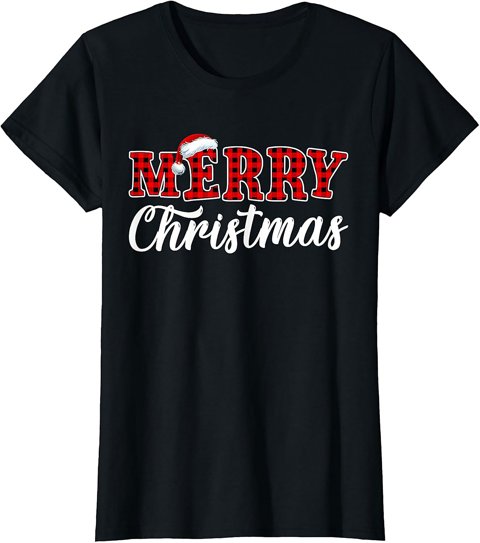 Buffalo Plaid Christmas T-Shirt Festive Holiday Graphic Tee