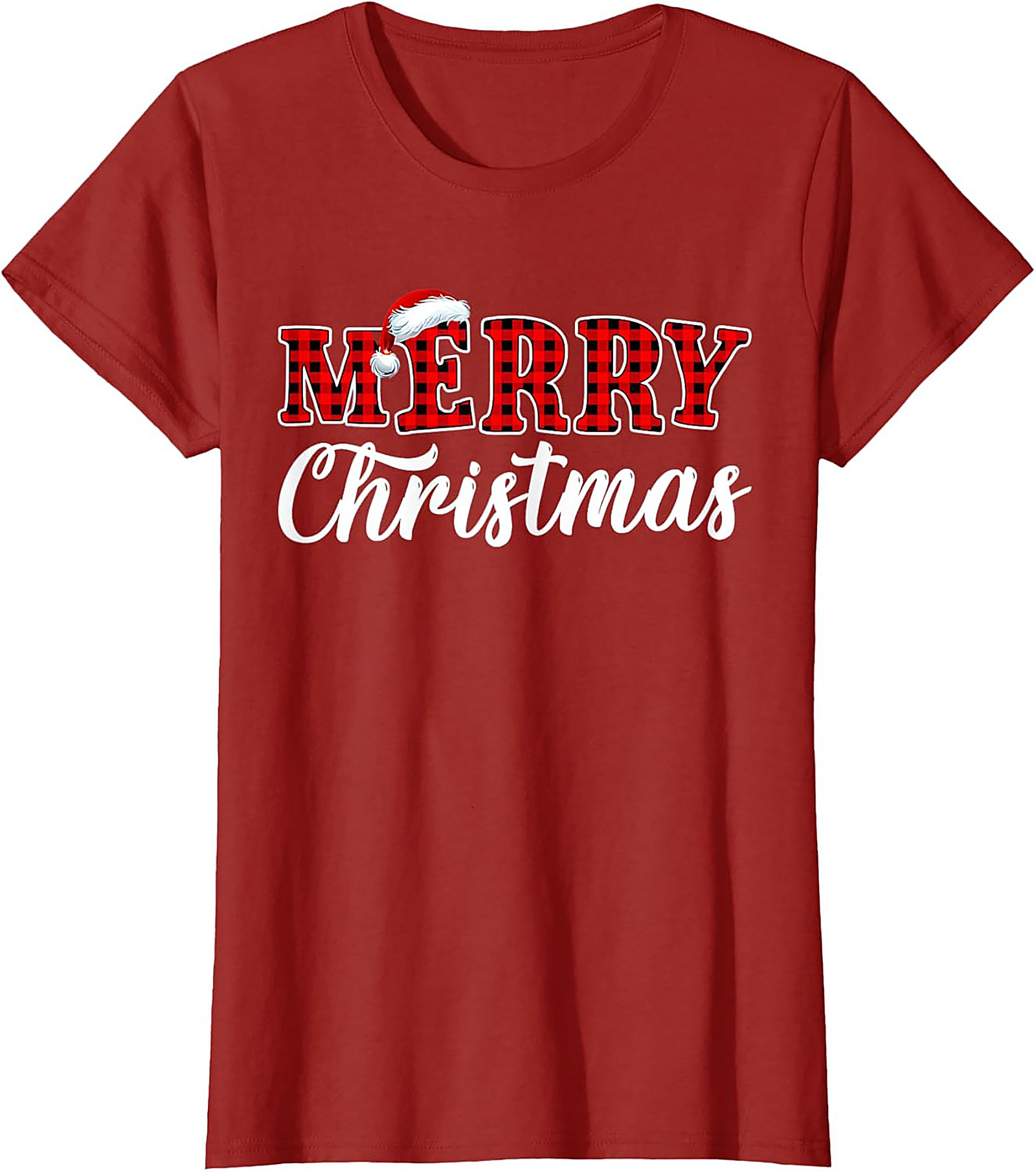 Buffalo Plaid Christmas T-Shirt Festive Holiday Graphic Tee