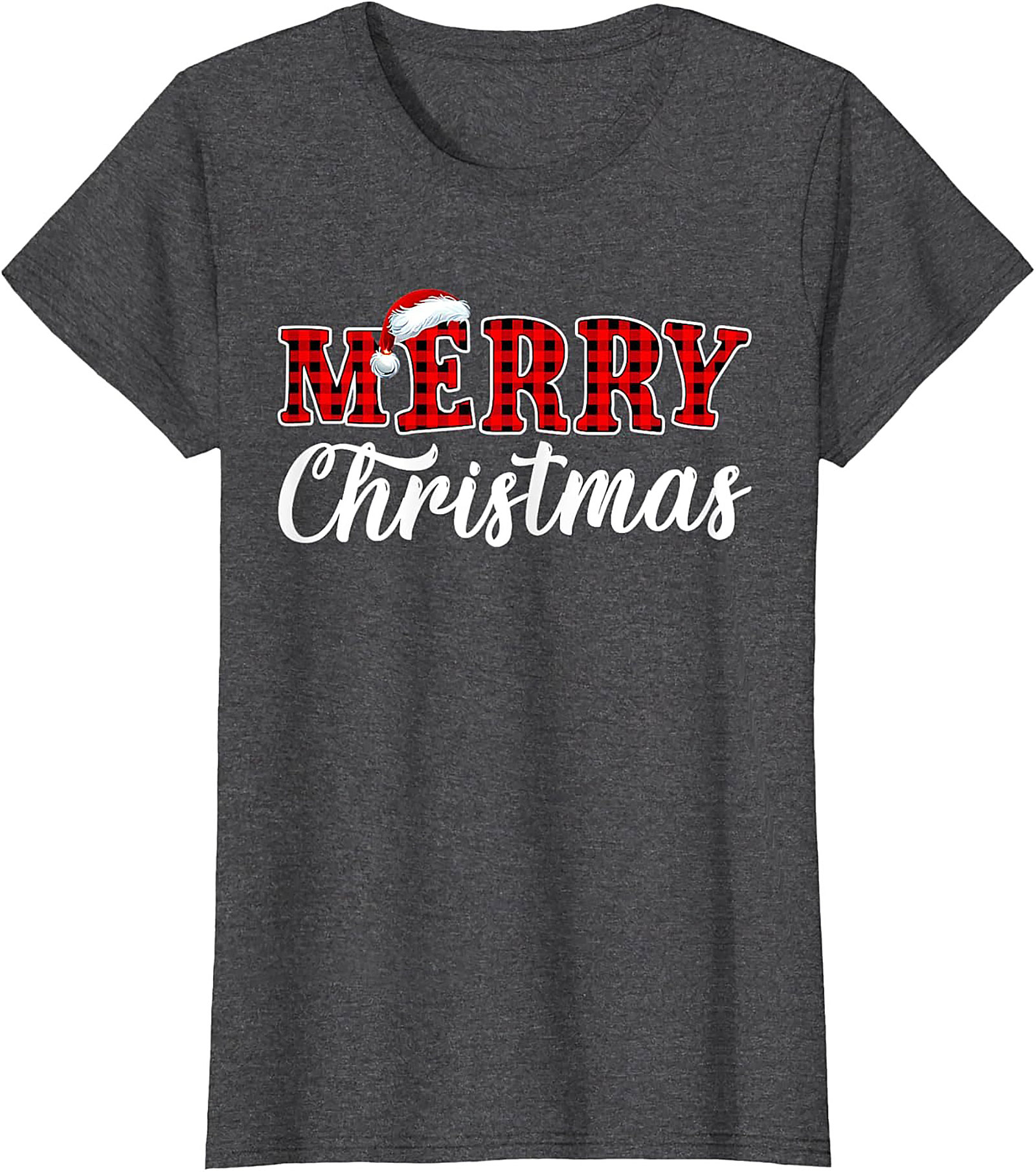 Buffalo Plaid Christmas T-Shirt Festive Holiday Graphic Tee