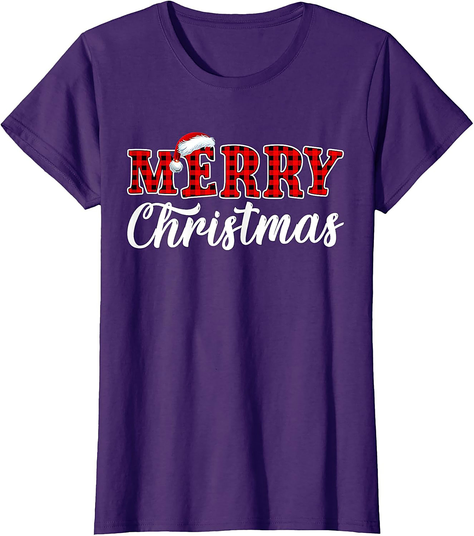 Buffalo Plaid Christmas T-Shirt Festive Holiday Graphic Tee