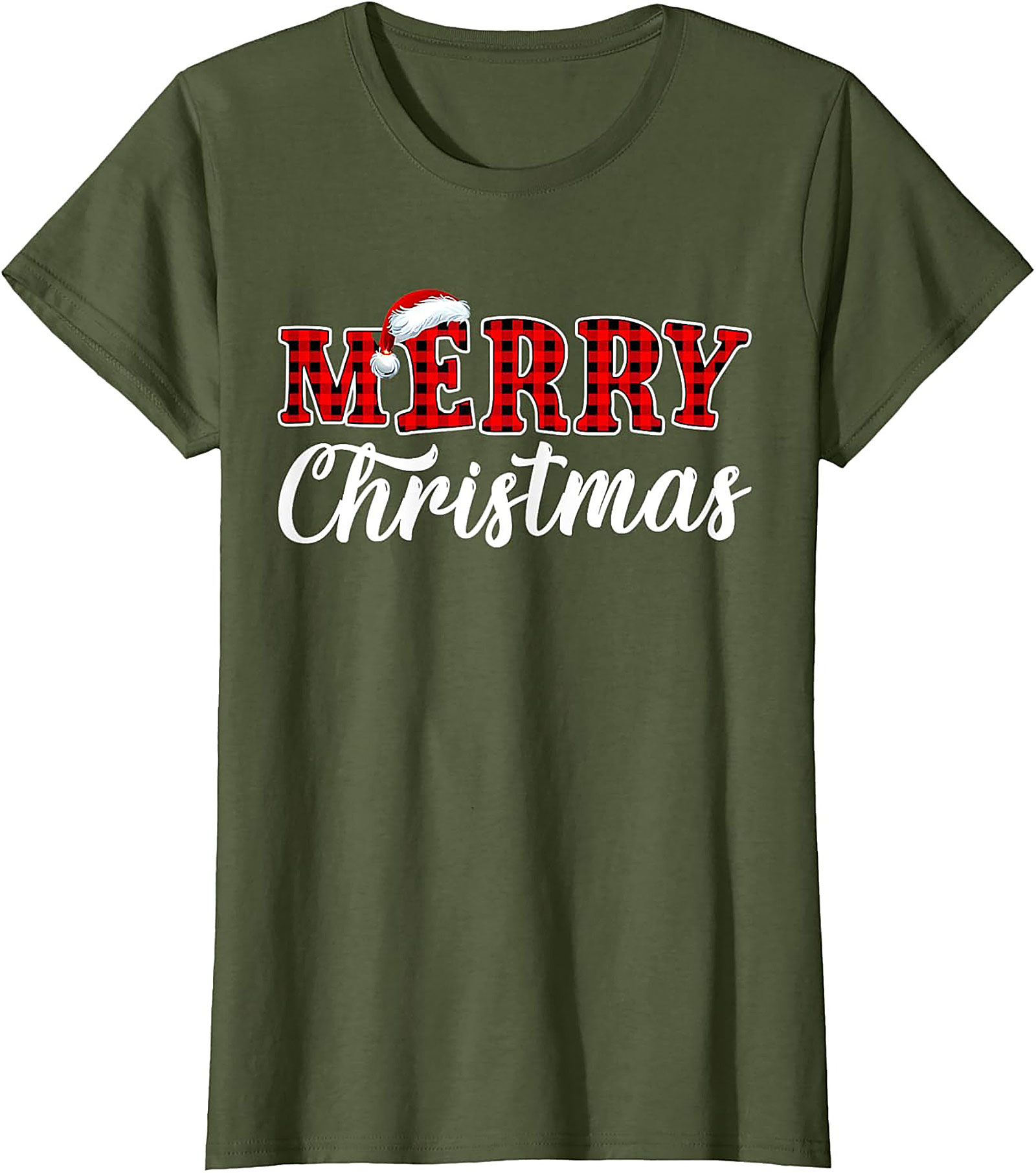 Buffalo Plaid Christmas T-Shirt Festive Holiday Graphic Tee
