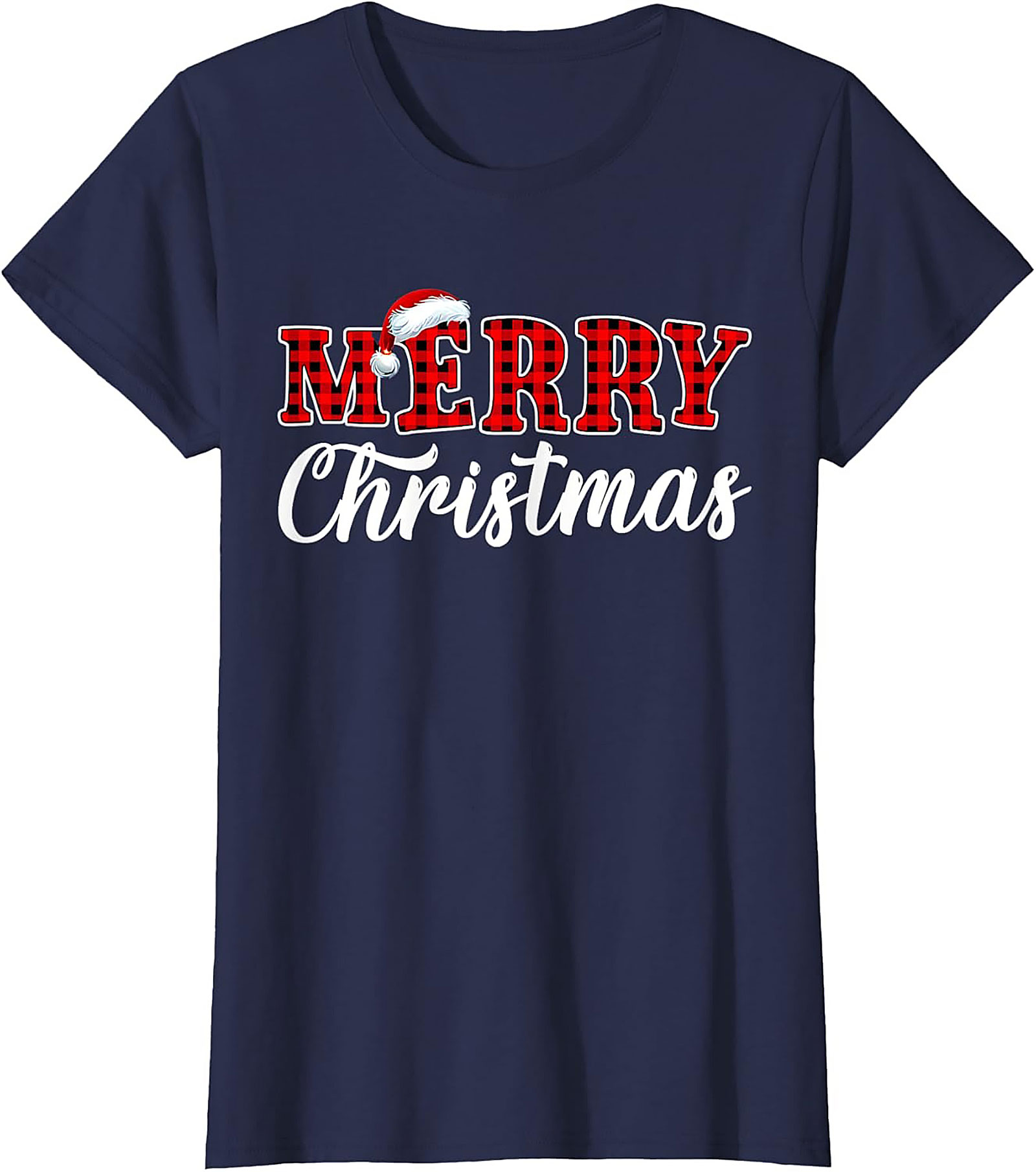 Buffalo Plaid Christmas T-Shirt Festive Holiday Graphic Tee