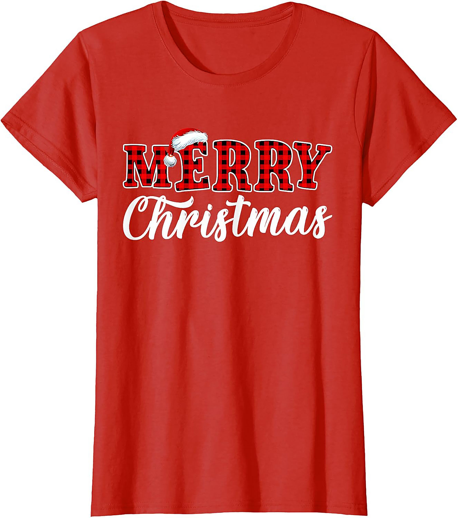 Buffalo Plaid Christmas T-Shirt Festive Holiday Graphic Tee