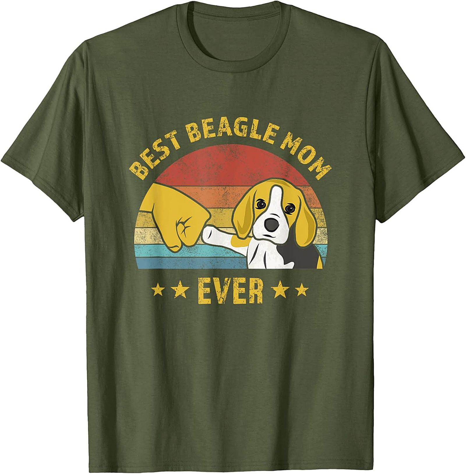 Best Beagle Mom Ever Vintage Graphic Tee | Funny Dog Lover Shirt