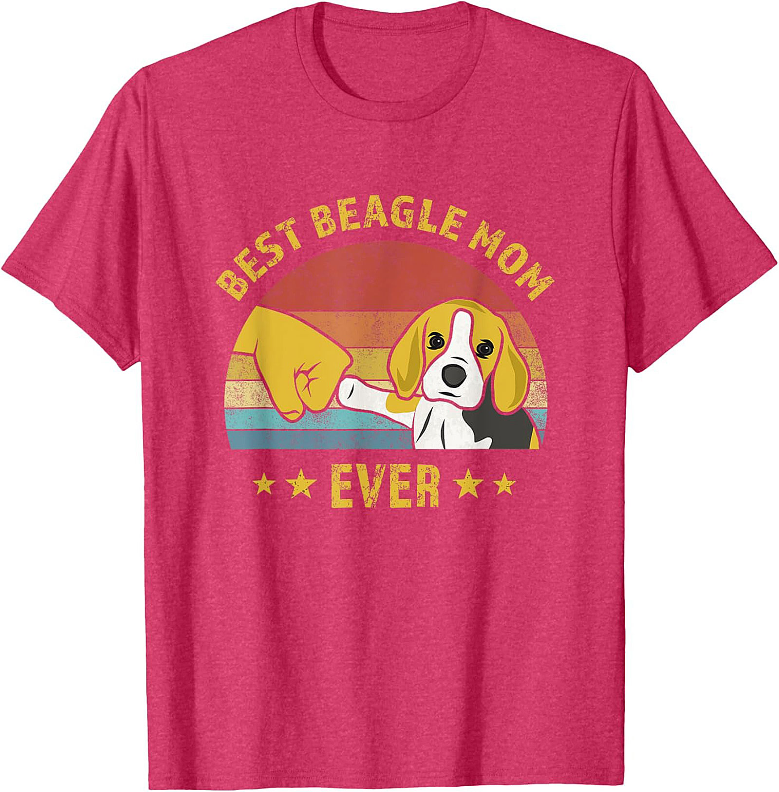 Best Beagle Mom Ever Vintage Graphic Tee | Funny Dog Lover Shirt