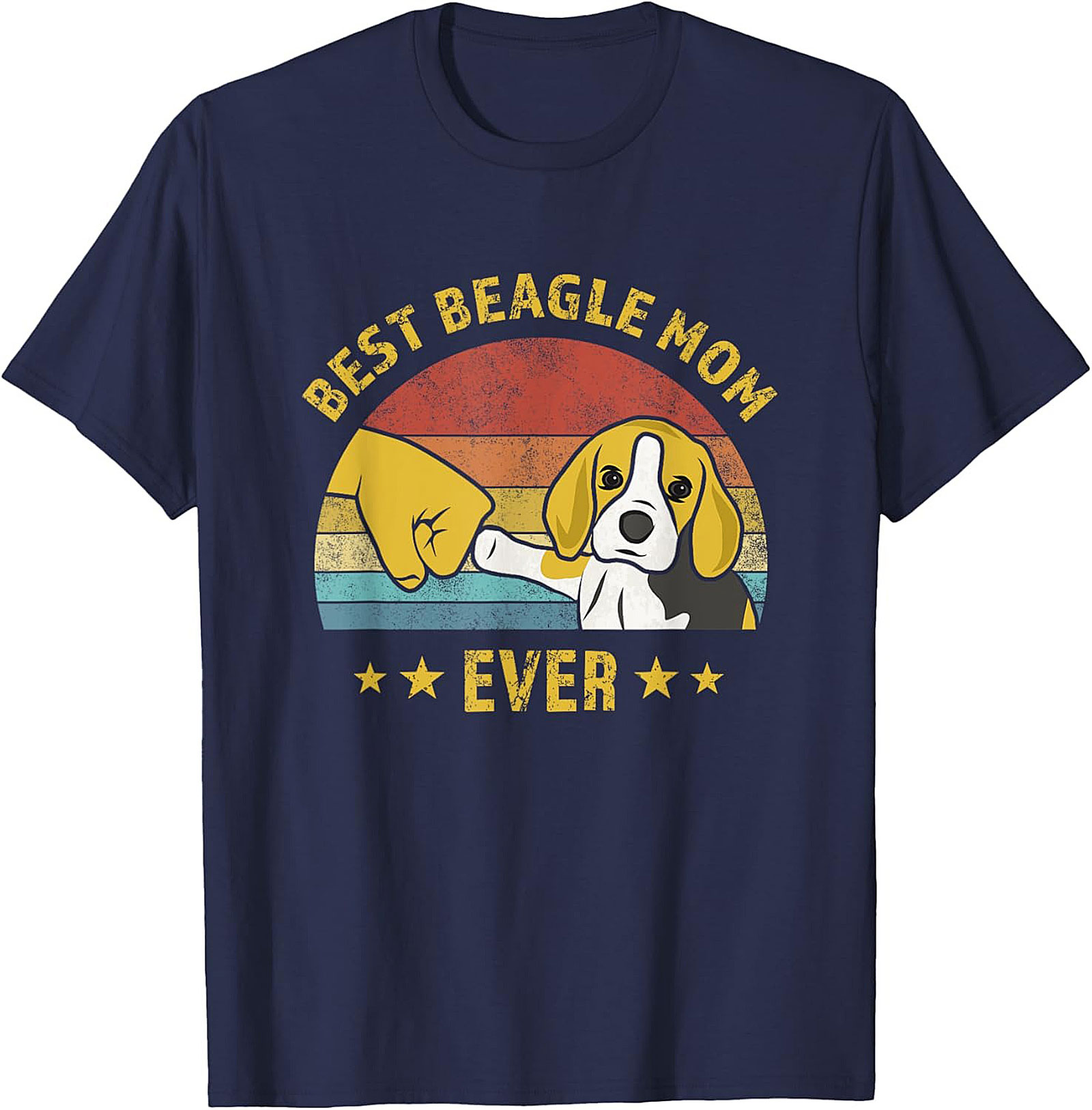 Best Beagle Mom Ever Vintage Graphic Tee | Funny Dog Lover Shirt