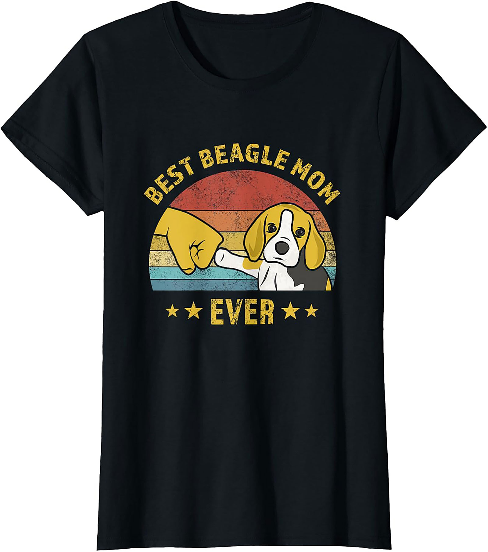 Best Beagle Mom Ever Vintage Graphic Tee | Funny Dog Lover Shirt
