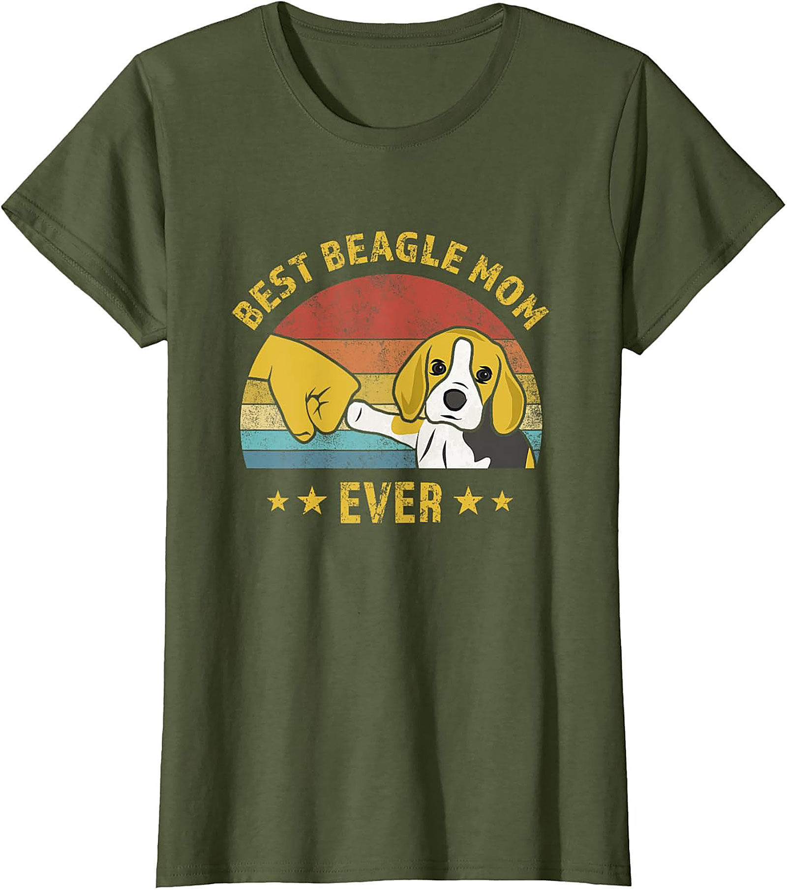 Best Beagle Mom Ever Vintage Graphic Tee | Funny Dog Lover Shirt