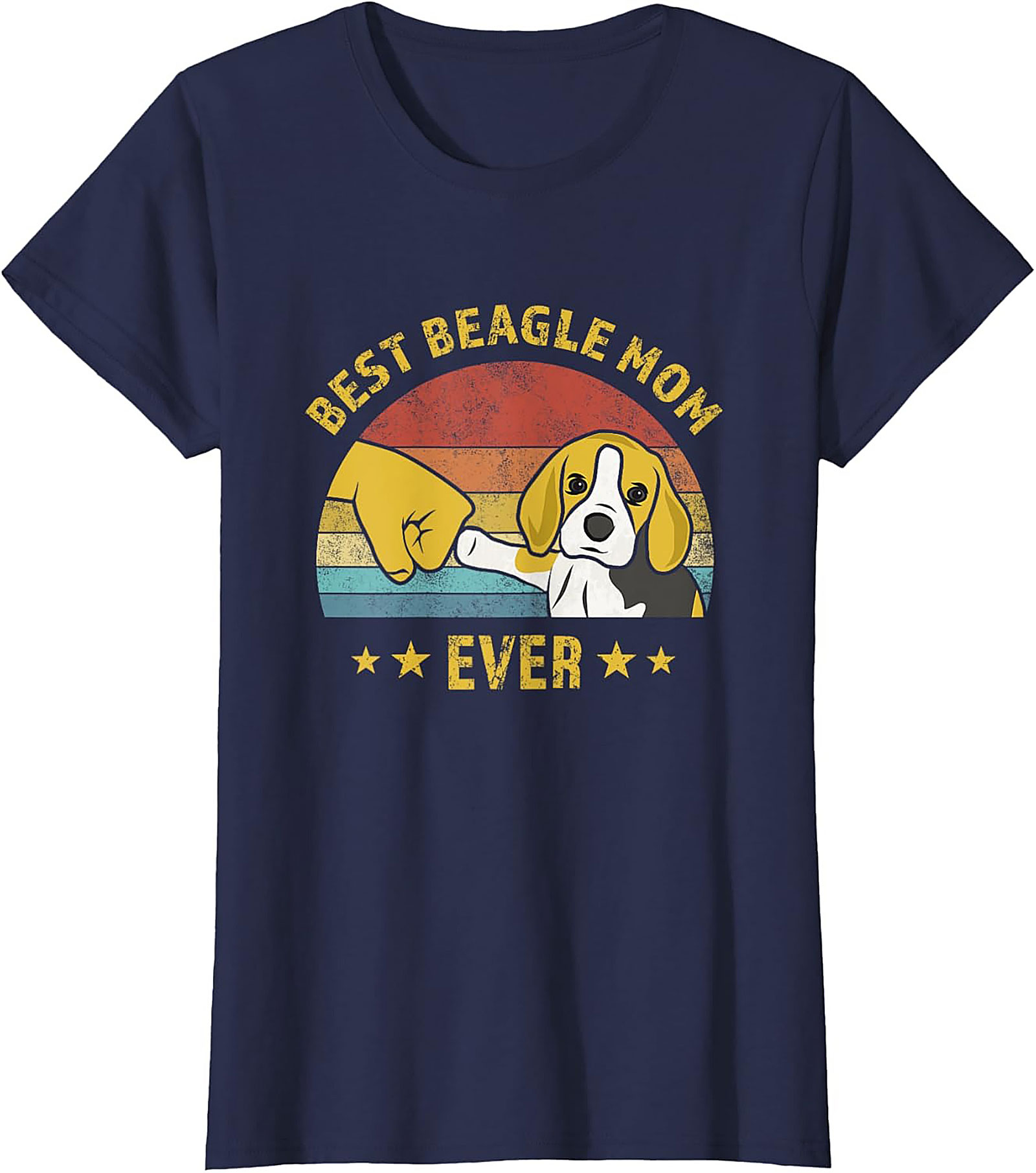 Best Beagle Mom Ever Vintage Graphic Tee | Funny Dog Lover Shirt