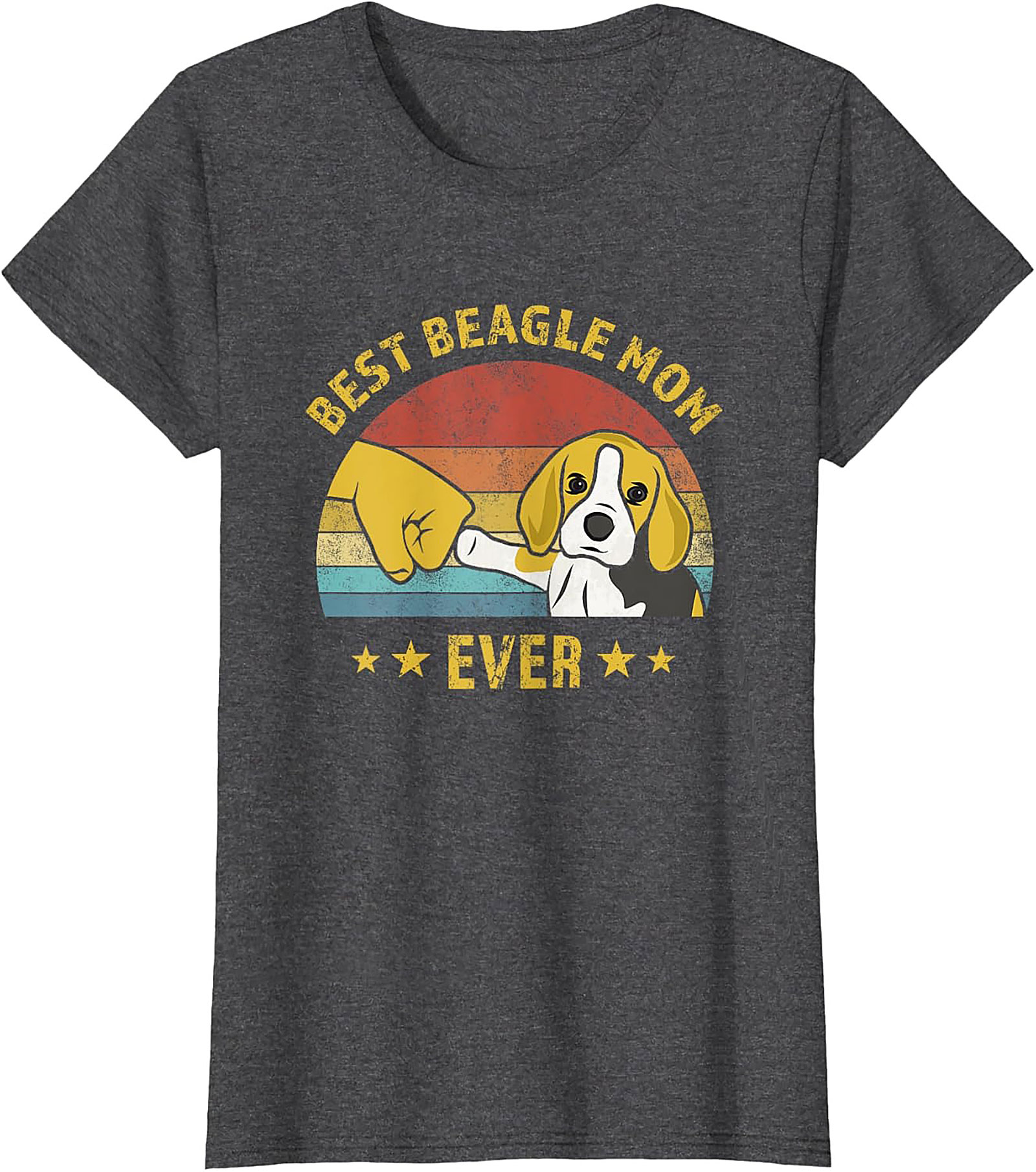Best Beagle Mom Ever Vintage Graphic Tee | Funny Dog Lover Shirt