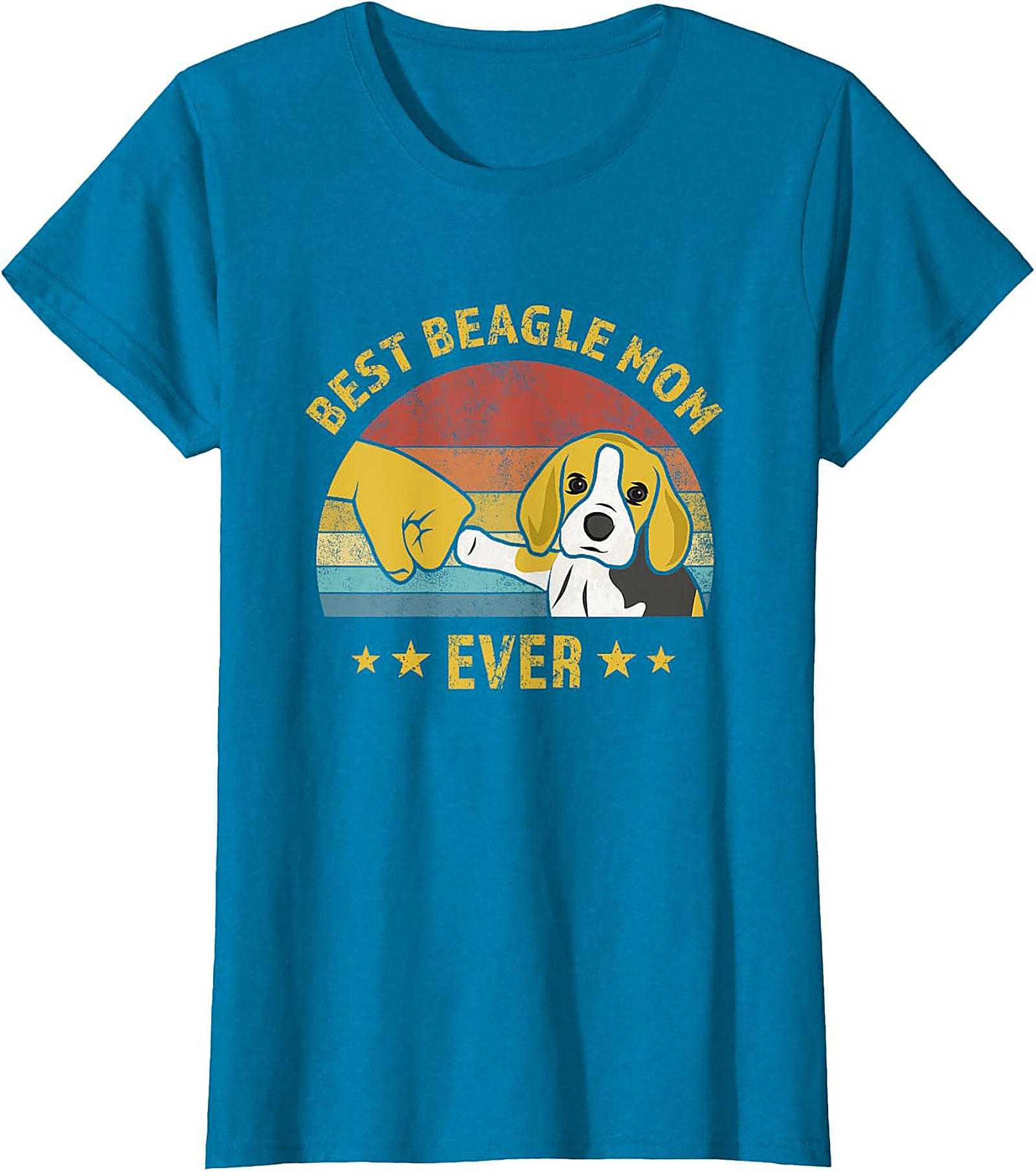 Best Beagle Mom Ever Vintage Graphic Tee | Funny Dog Lover Shirt