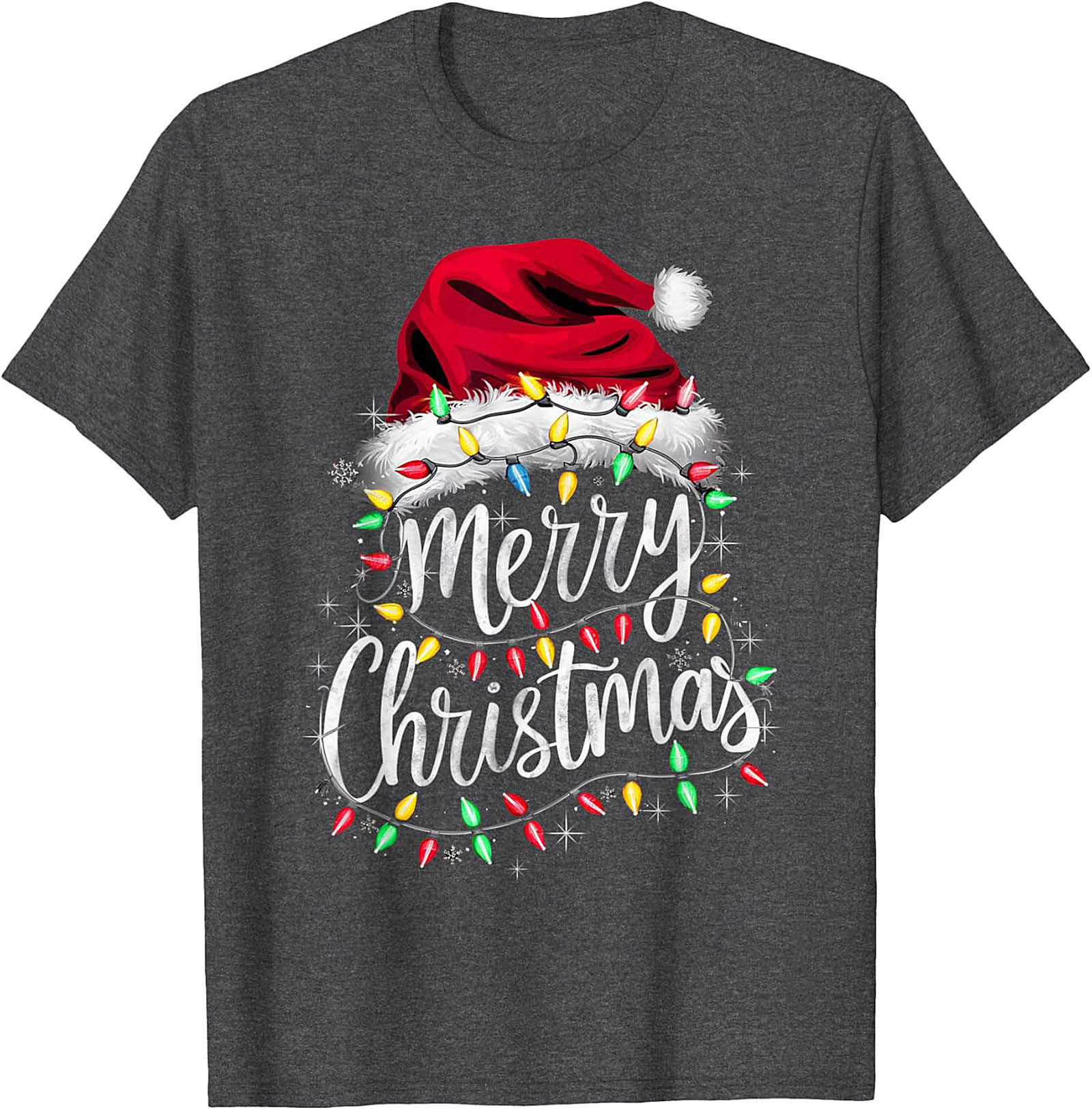 Merry Christmas Lights T-Shirt Festive Graphic Tee