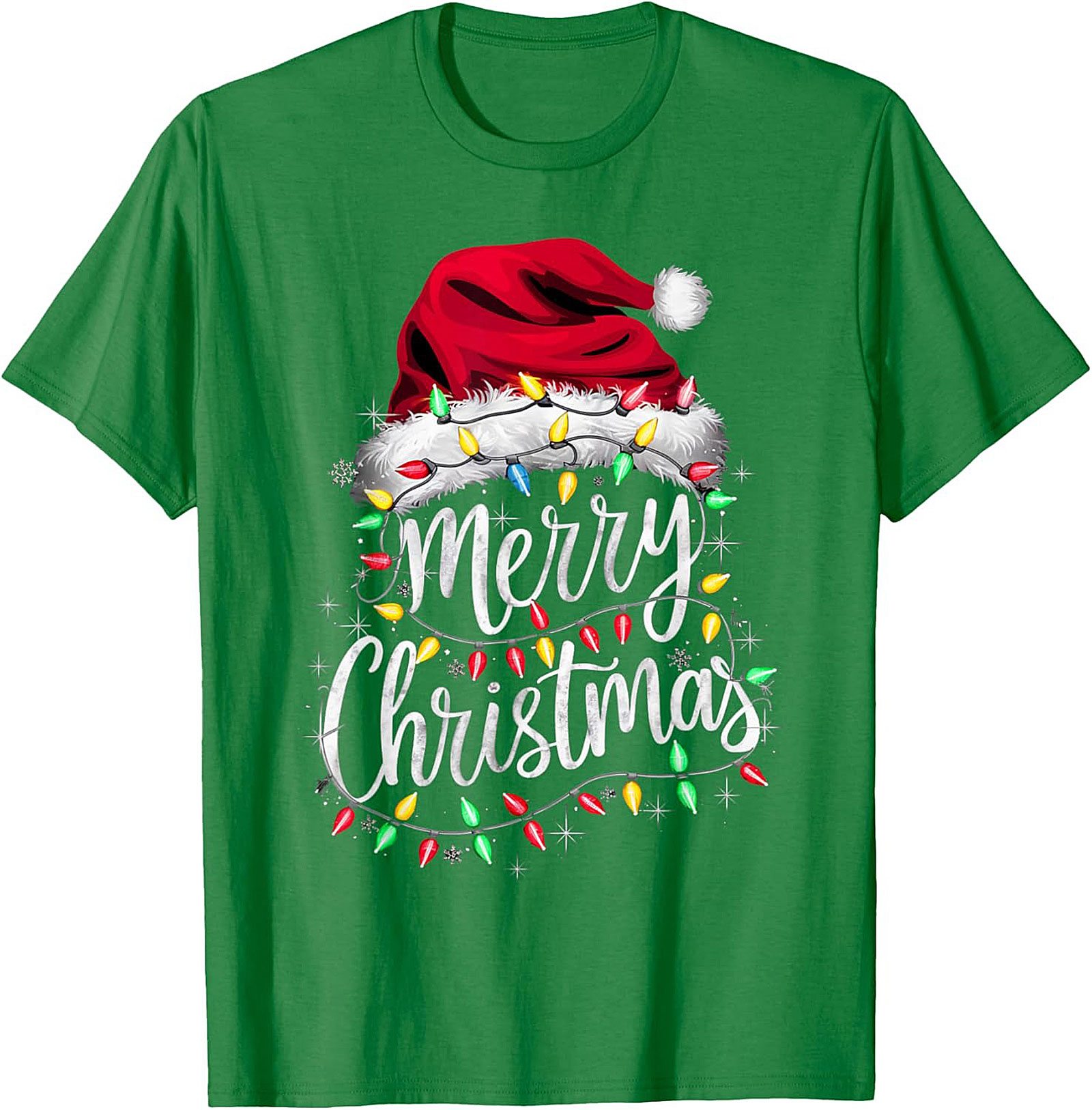 Merry Christmas Lights T-Shirt Festive Graphic Tee