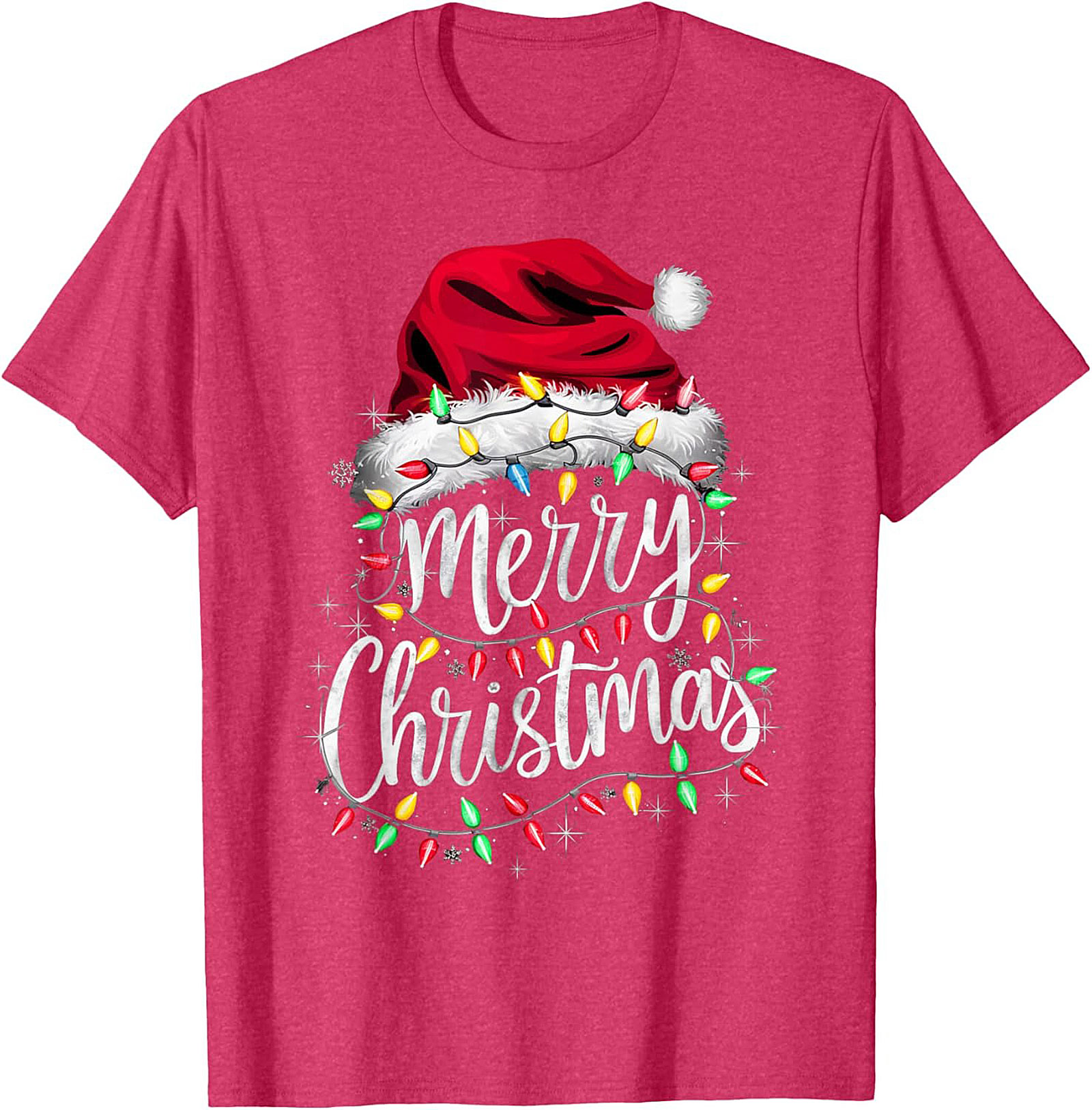 Merry Christmas Lights T-Shirt Festive Graphic Tee
