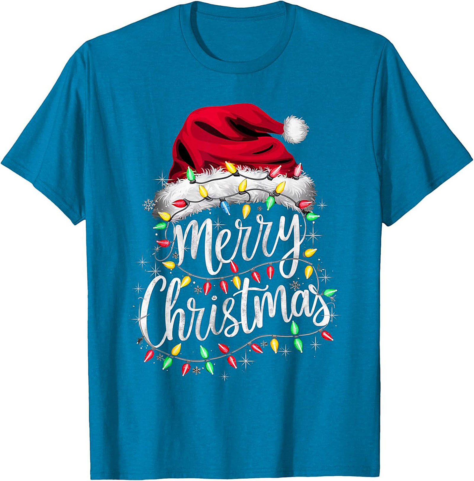 Merry Christmas Lights T-Shirt Festive Graphic Tee