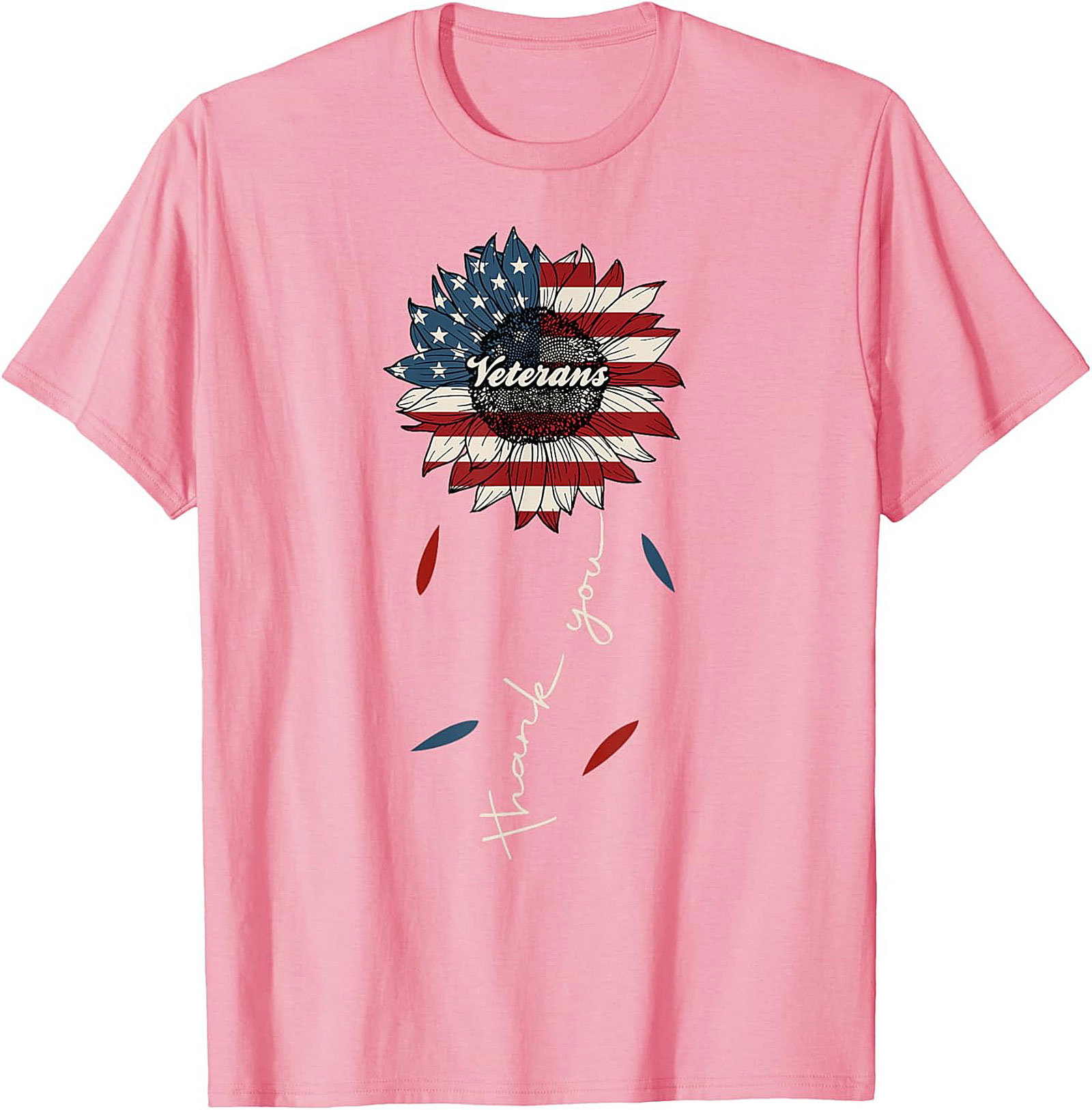 Veteran Thank You T-Shirt | Patriotic Sunflower Tee
