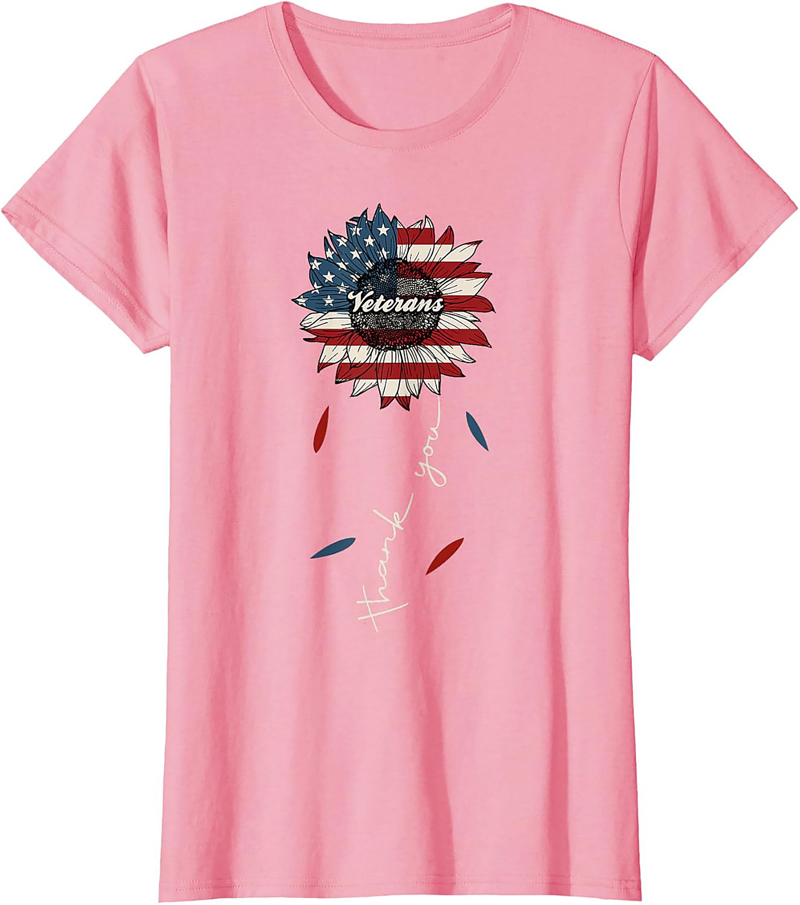 Veteran Thank You T-Shirt | Patriotic Sunflower Tee