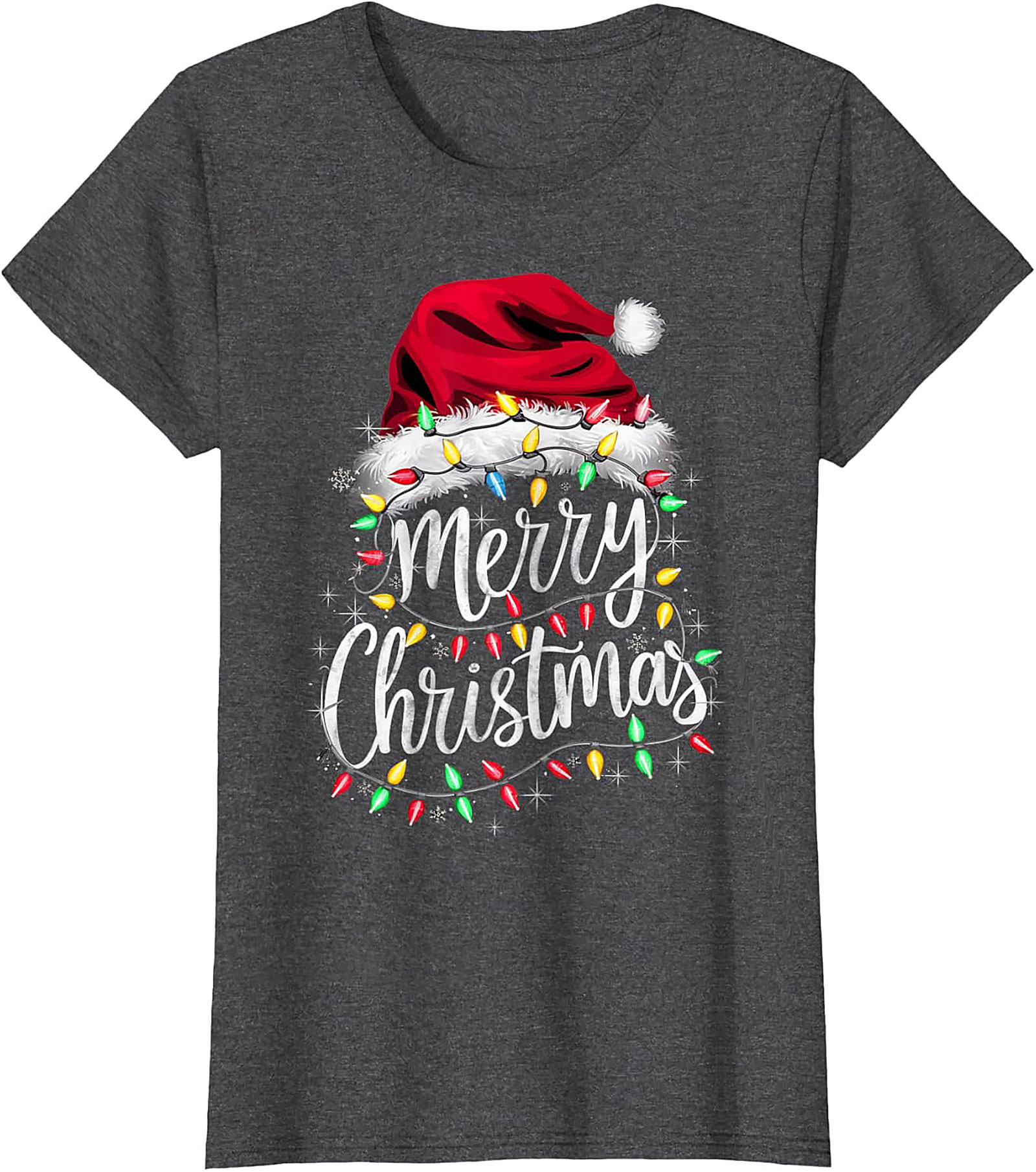 Merry Christmas Lights T-Shirt Festive Graphic Tee