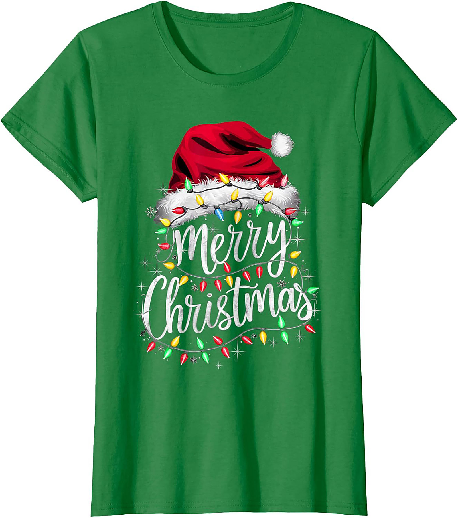 Merry Christmas Lights T-Shirt Festive Graphic Tee
