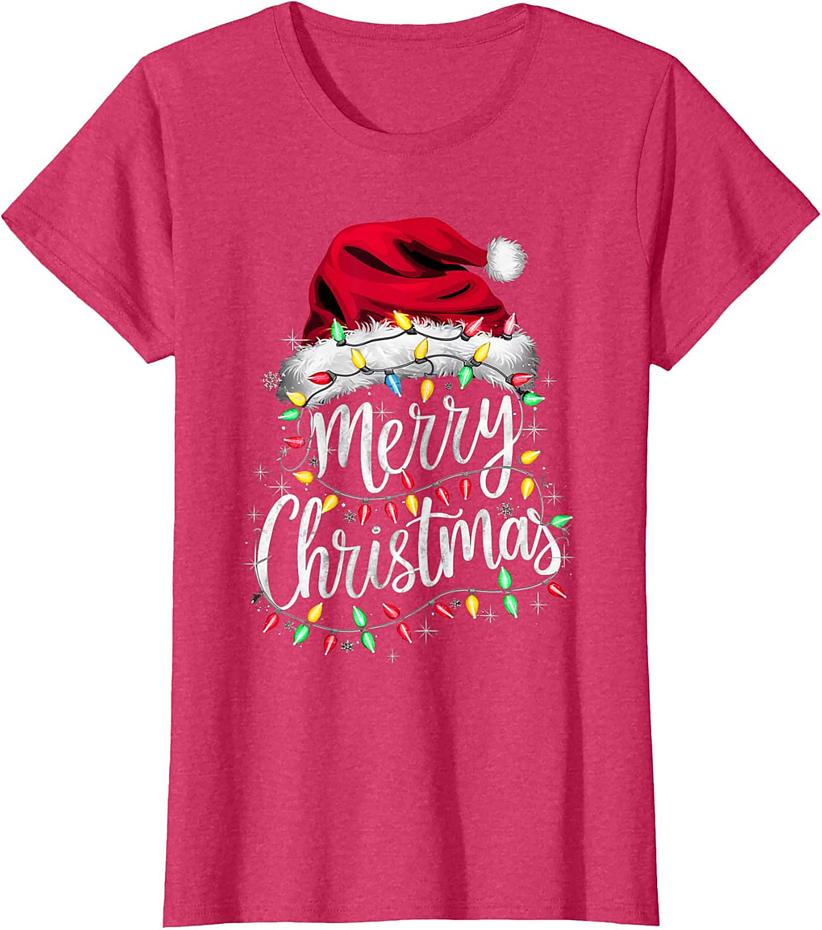 Merry Christmas Lights T-Shirt Festive Graphic Tee