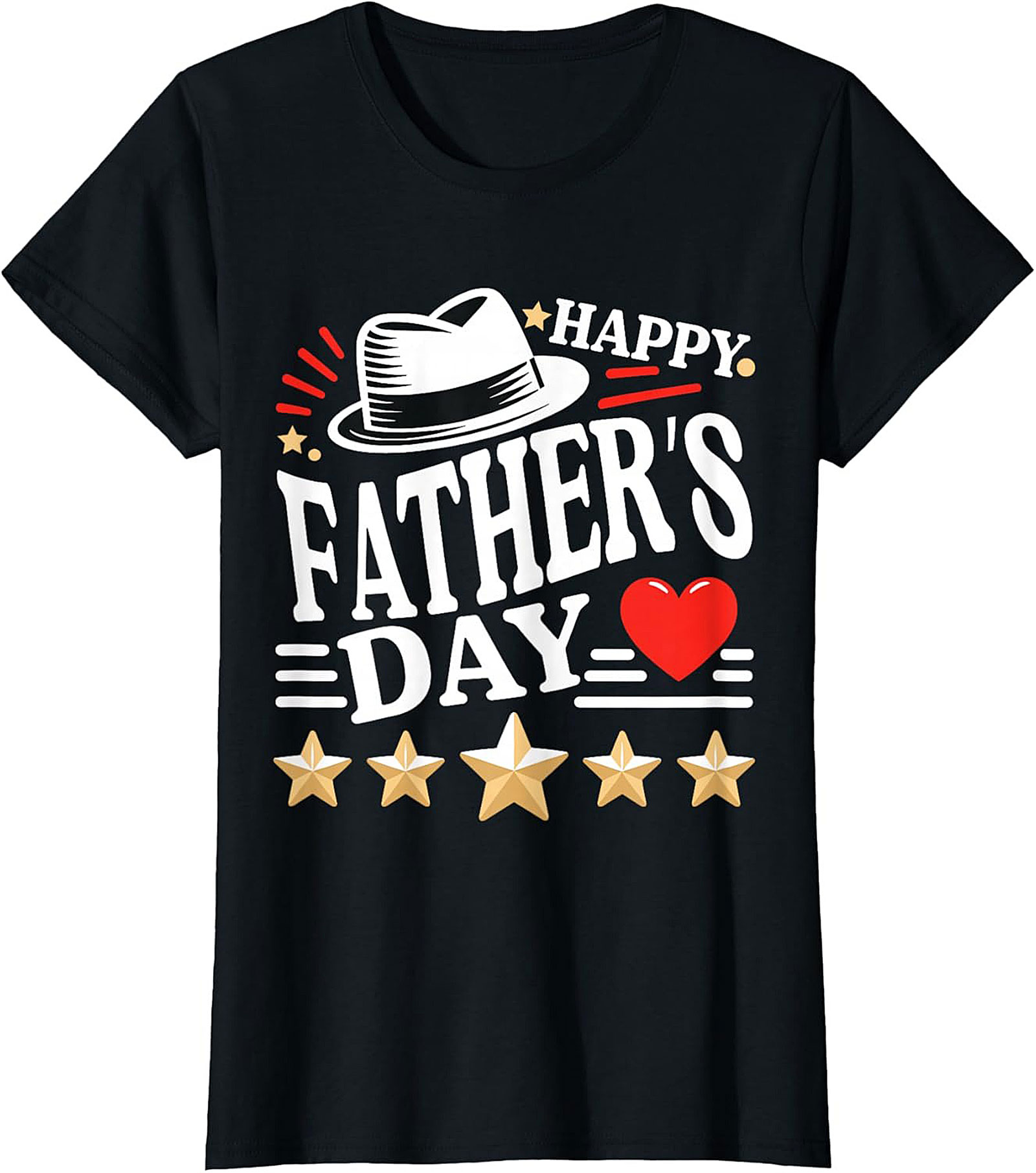 Happy Father's Day T-shirt 5-Star Dad Graphic Tee