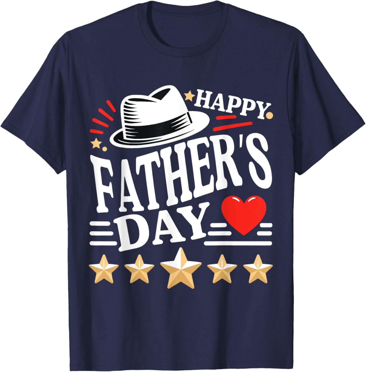Happy Father's Day T-shirt 5-Star Dad Graphic Tee